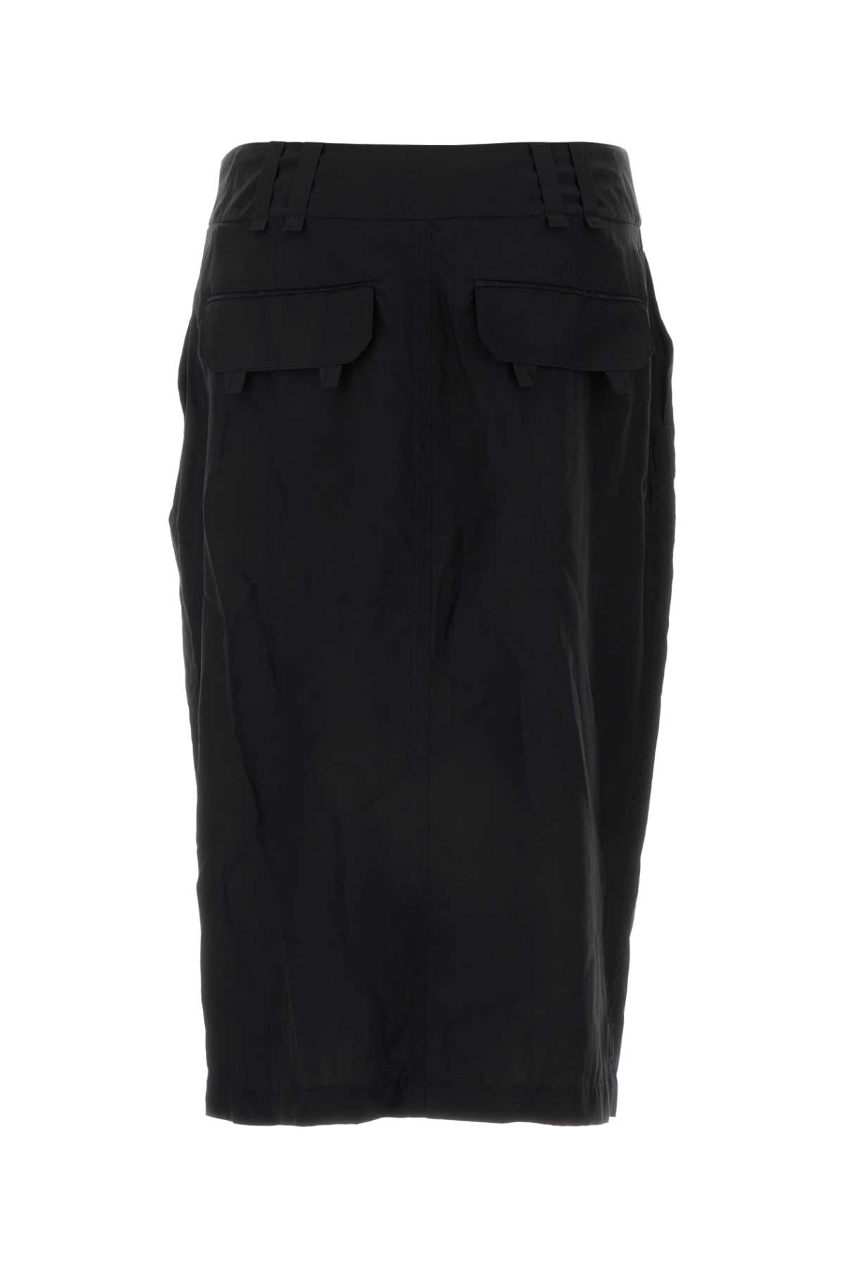 【送料&関税込】Saint Laurent Black Crepe Skirt Saint Laurent Black Crepe Skirt | italist