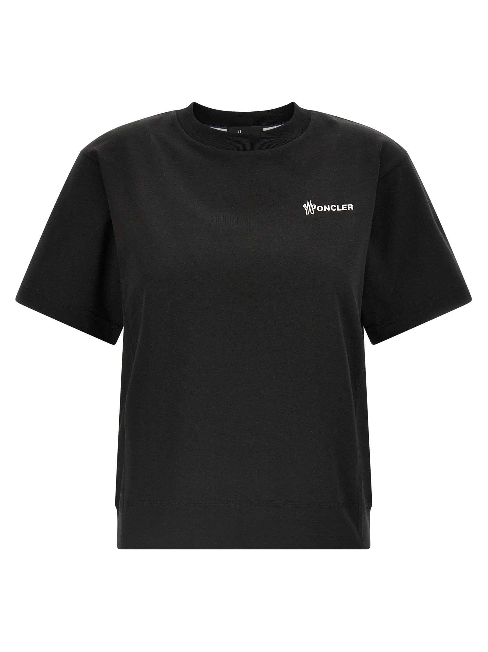 Tシャツ・カットソー MONCLER GRENOBLE Woman T-Shirt Black K10988C0000983927 999 Black Logo T-shirt - Moncler Grenoble - Women | WE IN STYLE