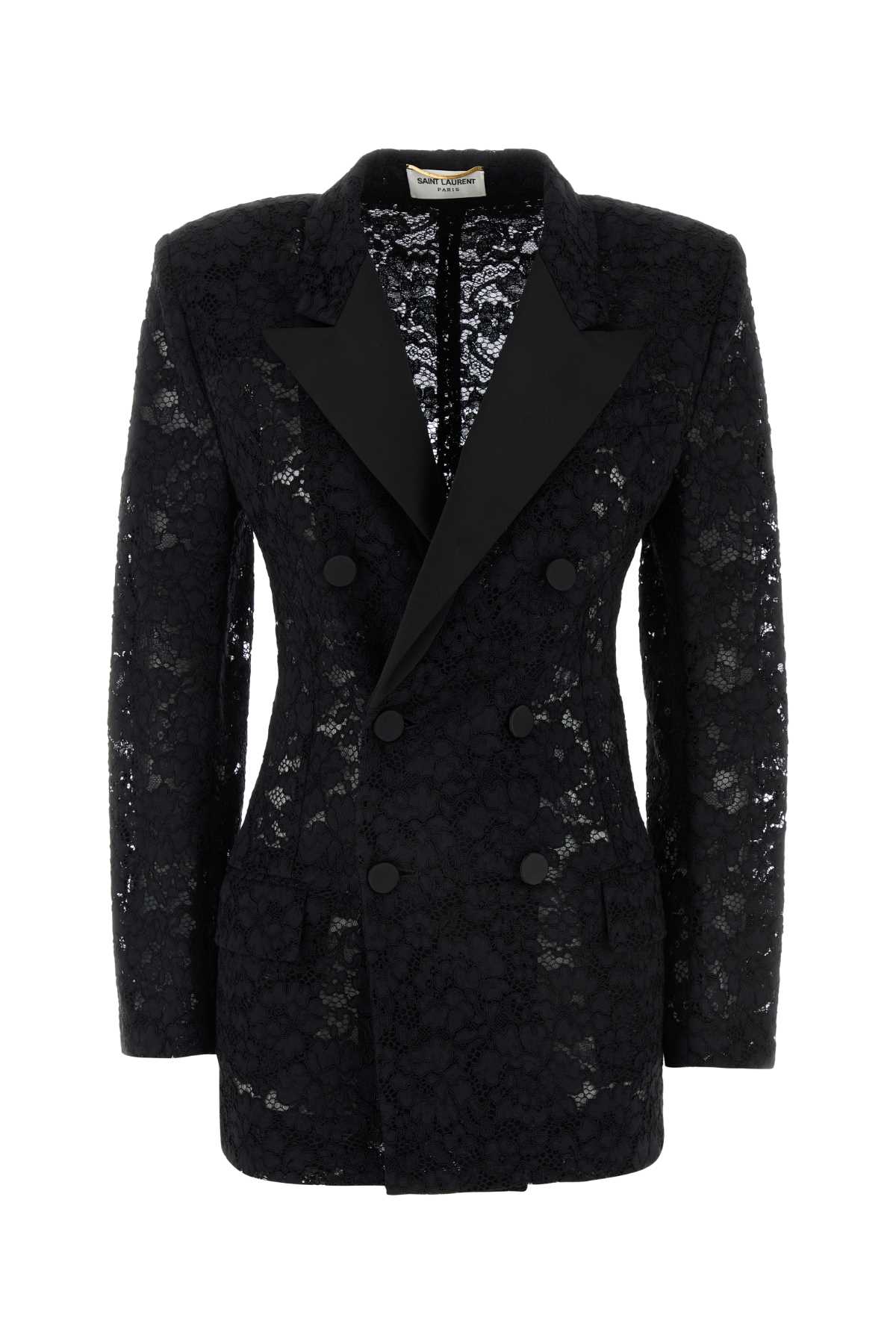 【送料&関税込】Saint Laurent Black Guipure Lace Blazer Saint Laurent Black Guipure Lace Blazer | italist
