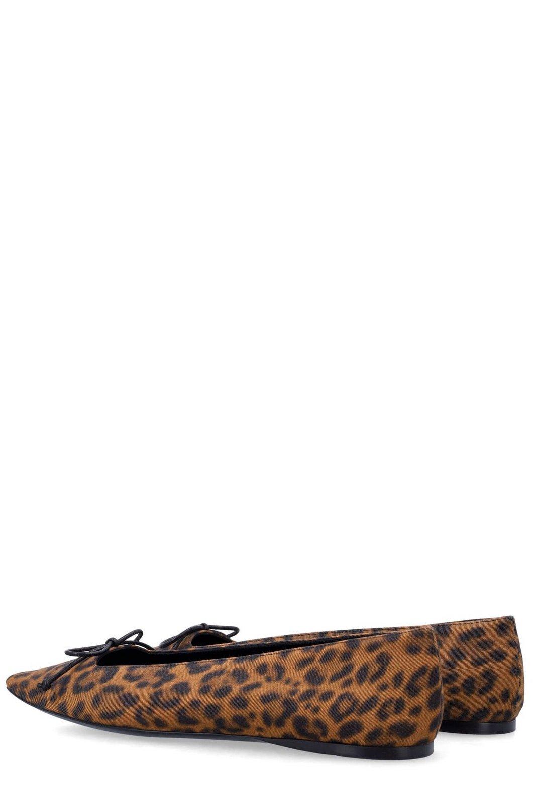 【送料&関税込】Saint Laurent Poppy Square Toe Ballerinas Poppy crêpe satin ballet flats in black - Saint Laurent