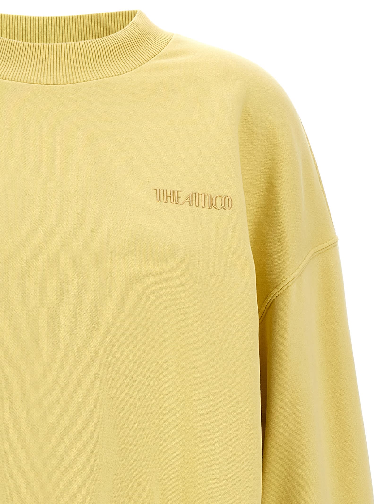その他 THE ATTICO SS25 Logo sweatshirt (250WCF00021 876) The Attico logo-appliqué Hoodie | Black | FARFETCH