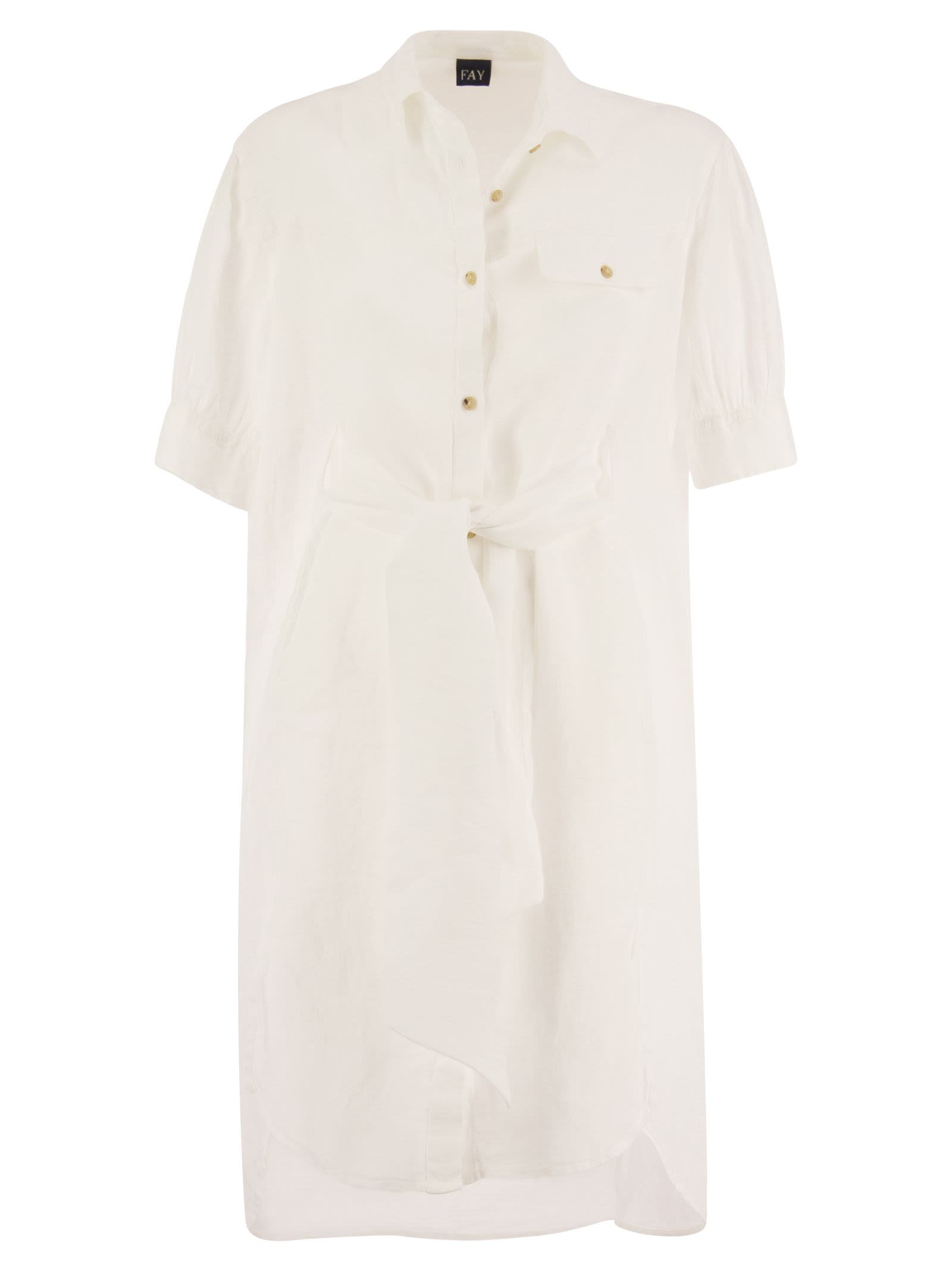 linen chemisier dress