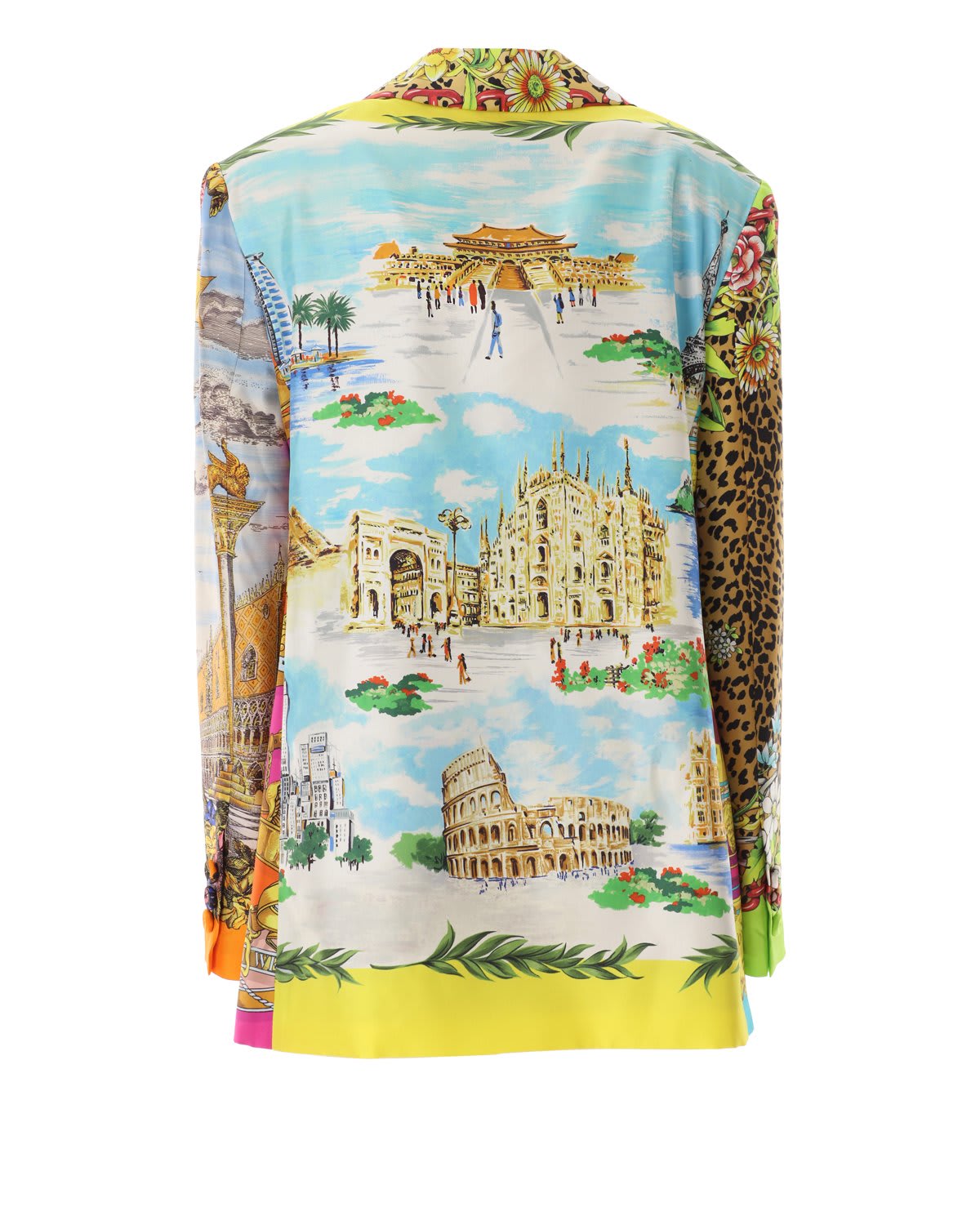 Moschino ロスフリントエッシ仕上けスカフ 03549M3111 001 Moschino Scarf Printed Twill Jacket | italist
