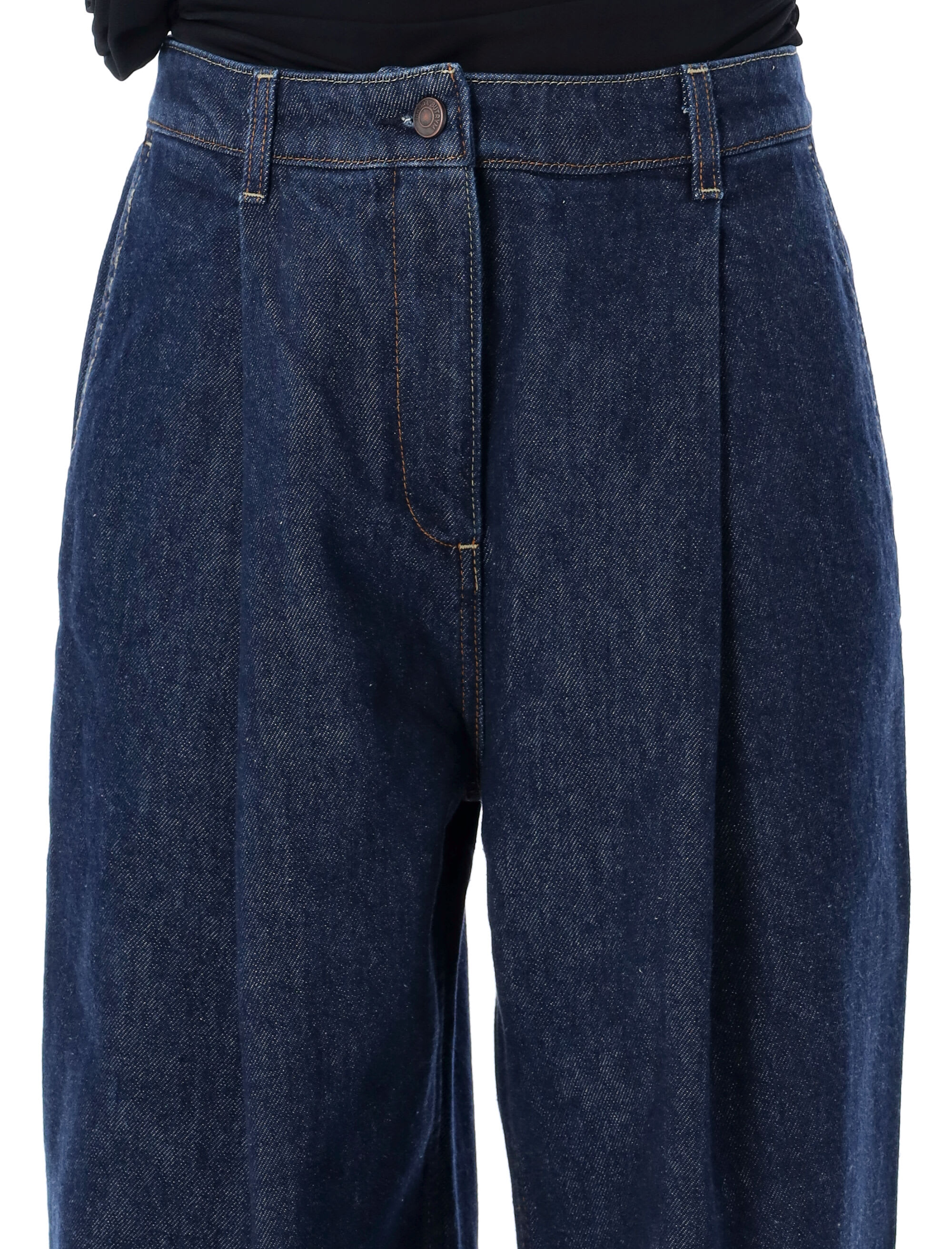 デニム・ジーパン MAGDA BUTRYM SS25 DENIM PANT (130720 NAVY) Women's Denim | Magda Butrym | Official Womenswear Luxury