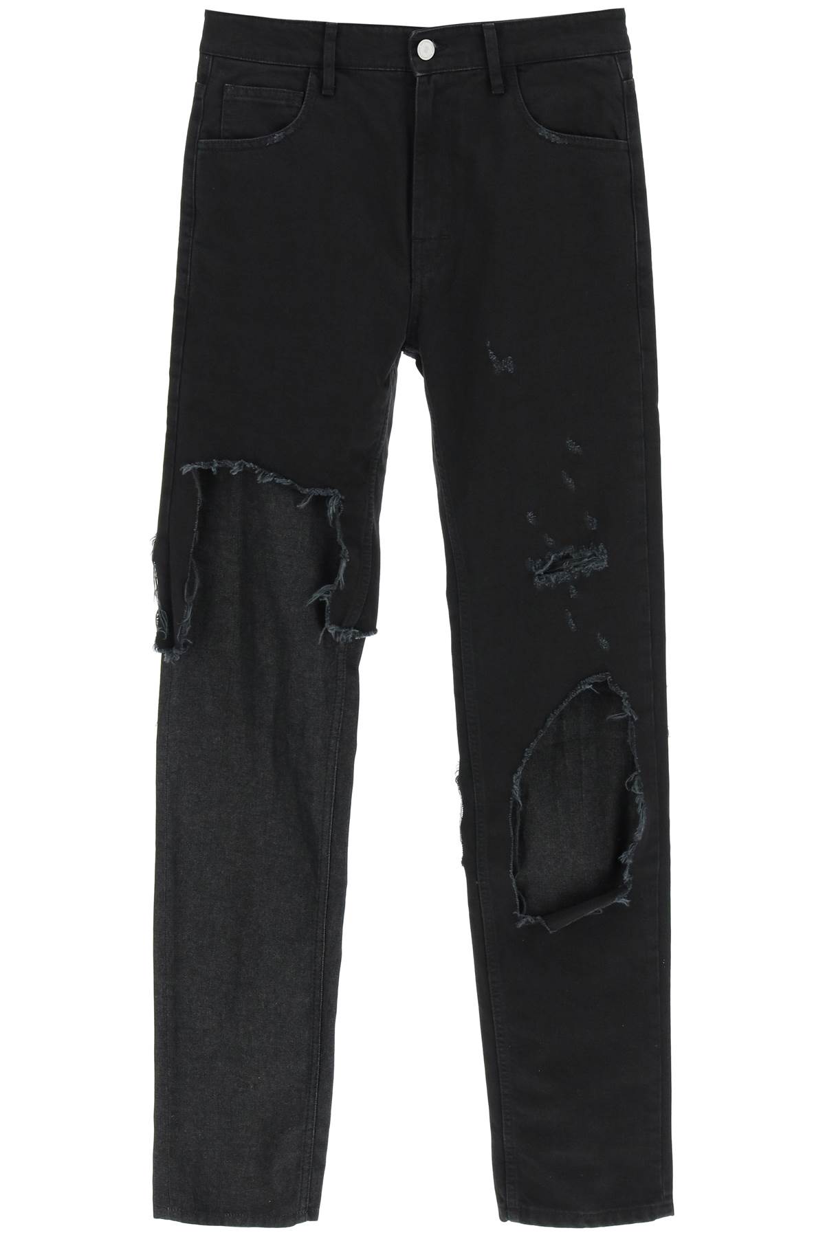 Raf Simons Double-layered Destroyed Jeans | italist, ALWAYS LIKE