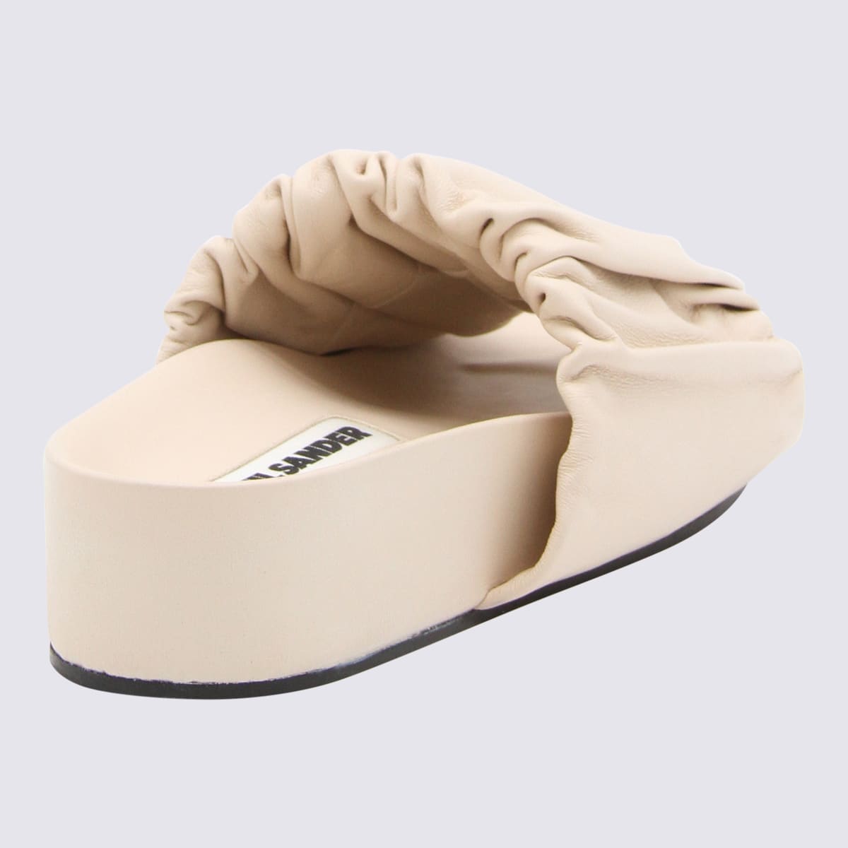 サンダル・ミュール JIL SANDER Slippers and Clogs Women Leather Pink/Powder Pink Jil Sander Slippers and Clogs Women Leather Pink/Powder Pink