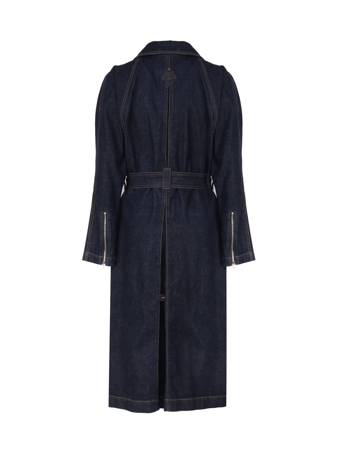 トレンチコート Alaia Denim trench coat Alaïa Belted Denim Trench Coat | Blue | FARFETCH