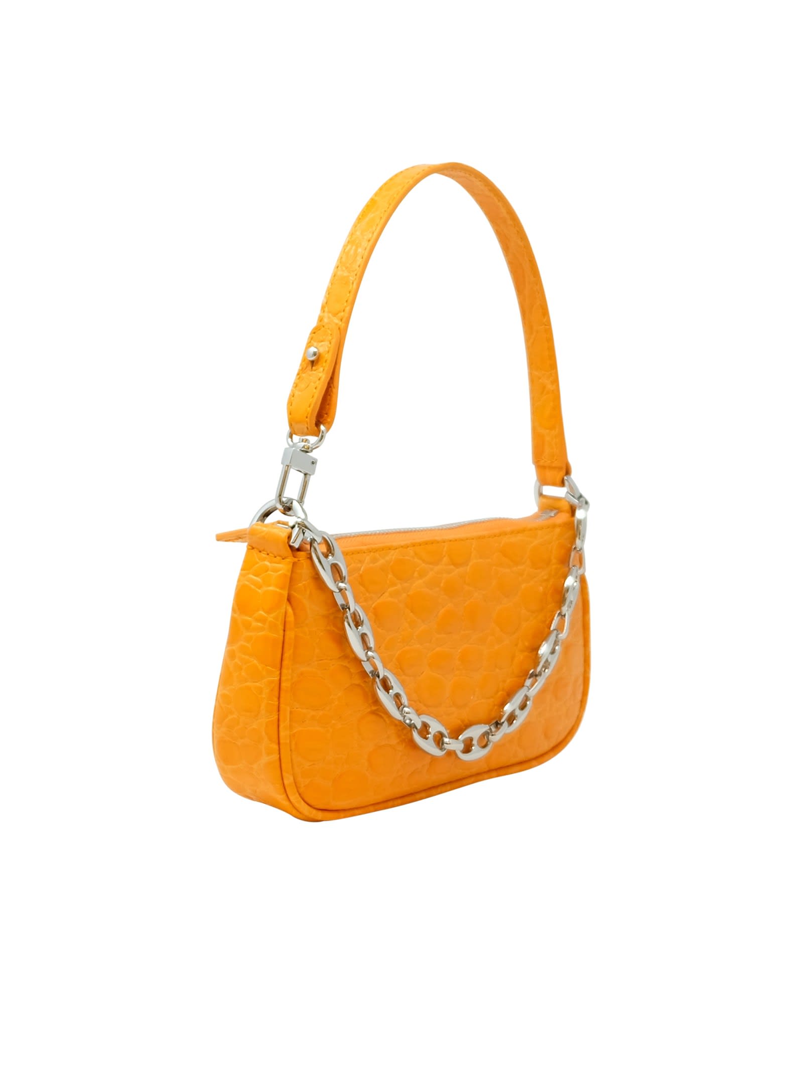 【送料&関税込】By Far Mini Rachel Orange Croco Leather Hand By Far Mini Rachel Orange Croco Leather Handbag | italist