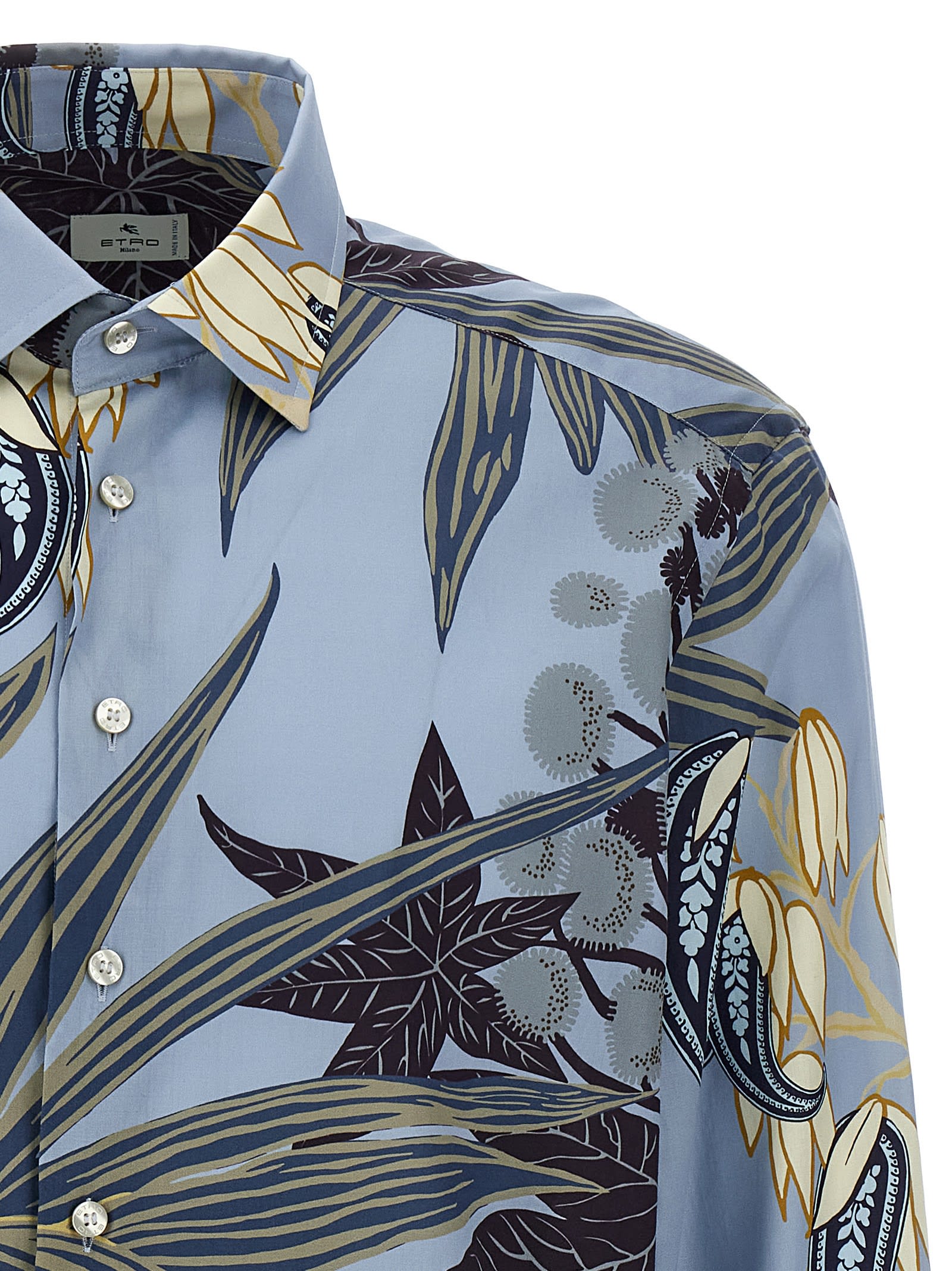 Tシャツ・カットソー ETRO FW24 'Paisley Foliage' shirt (MRIB000199SP580 X0881) Etro 'paisley Foliage' Shirt | italist