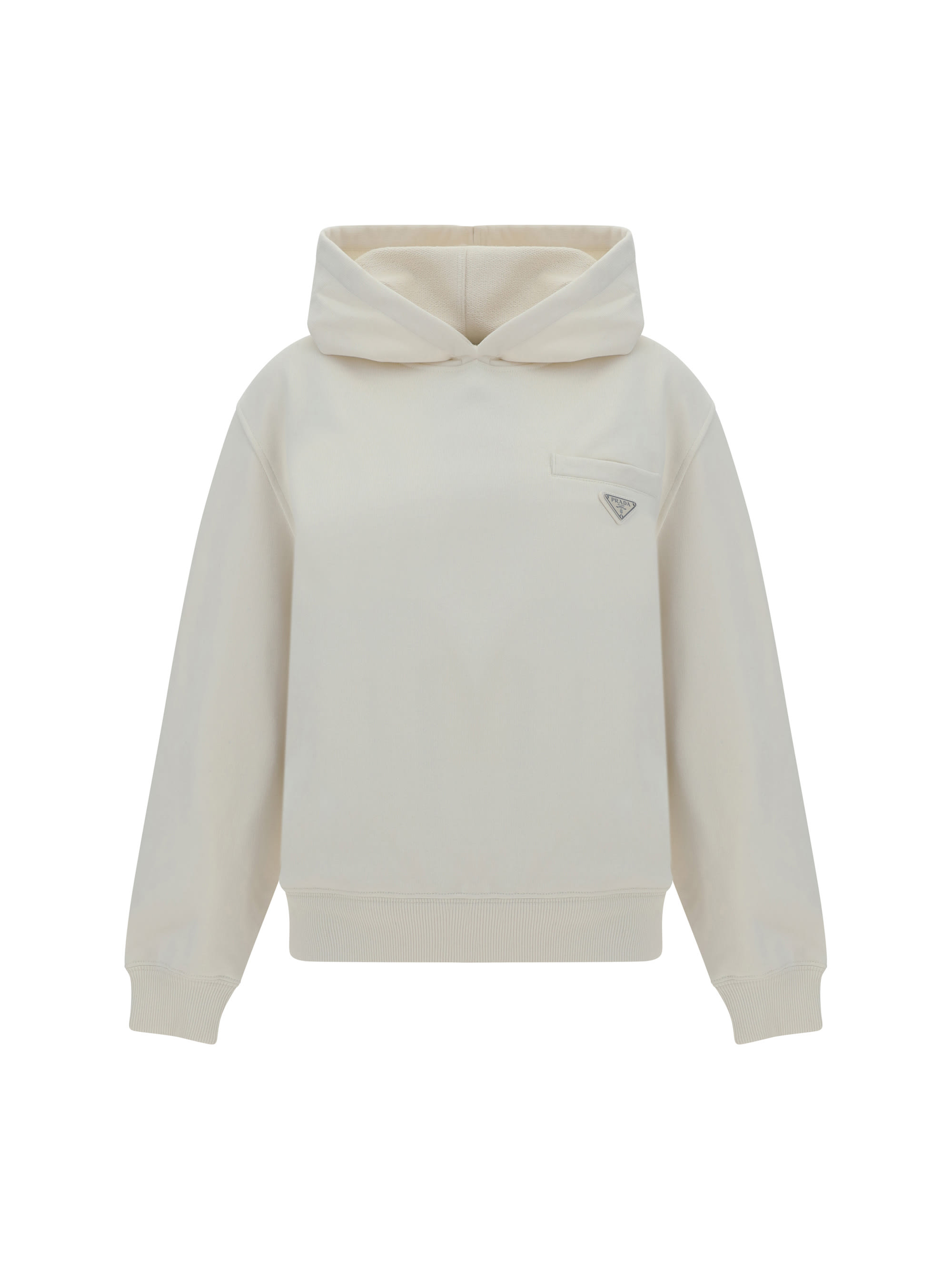 【関税込み】PRADA Virgin wool hoodie Prada zip-front Wool Hoodie | Blue | FARFETCH