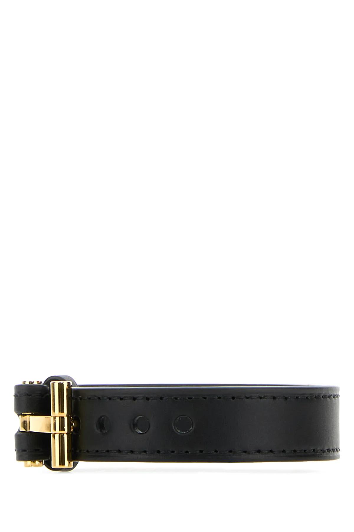 Tom Ford Black Leather T Bracelet | italist