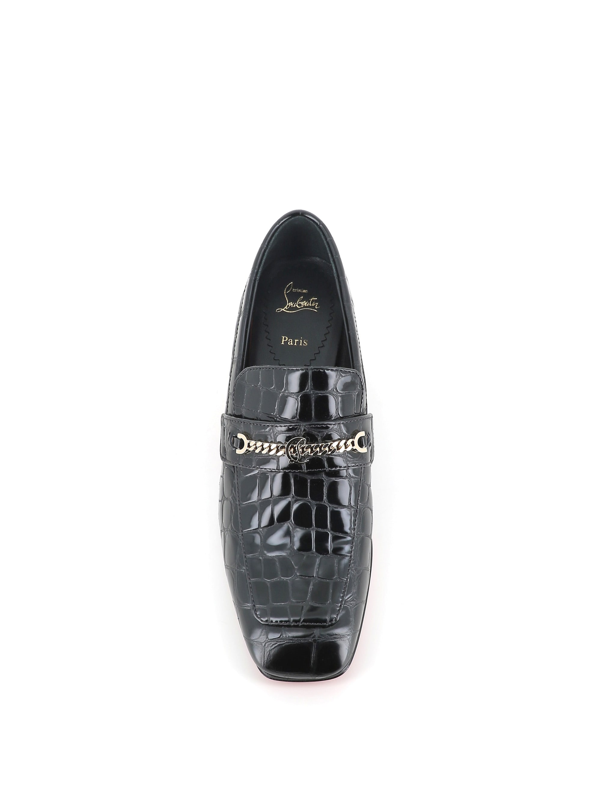 【送料&関税込】Christian Louboutin Loafer Mj Moc 50 MJ Moc leather loafers in black - Christian Louboutin