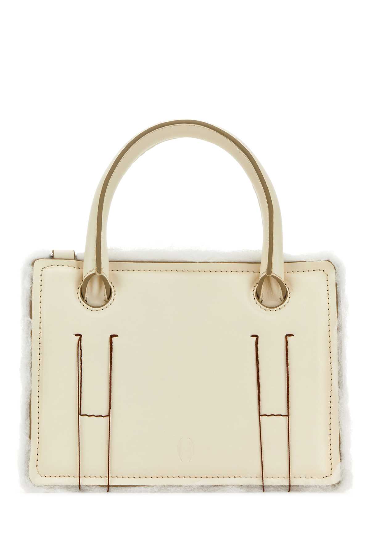 トートバッグ DENTRO Ivory Leather Mini Otto Handbag Dentro Ivory Leather Mini Otto Handbag | italist