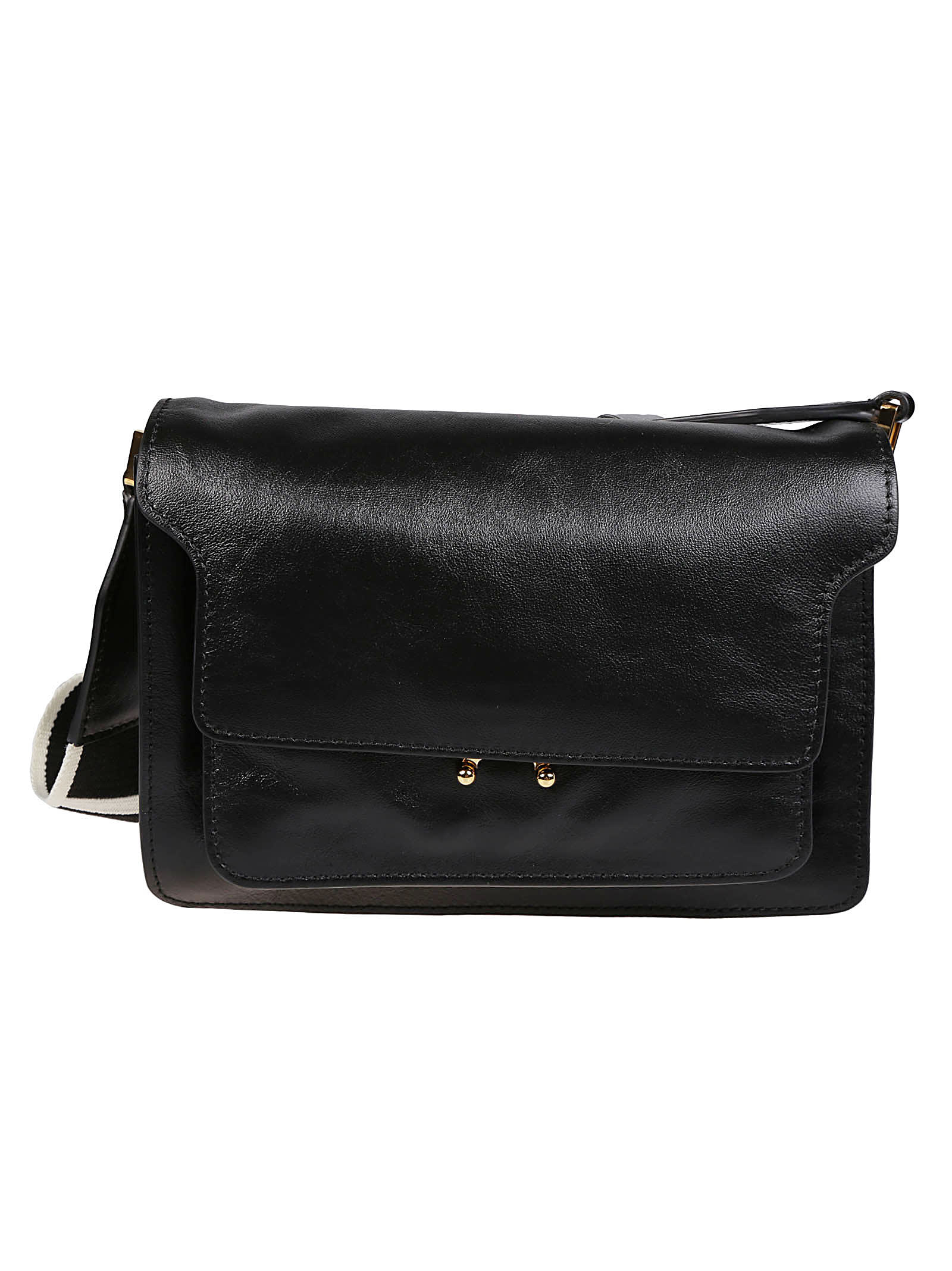 TRUNK SOFT medium bag in black leather