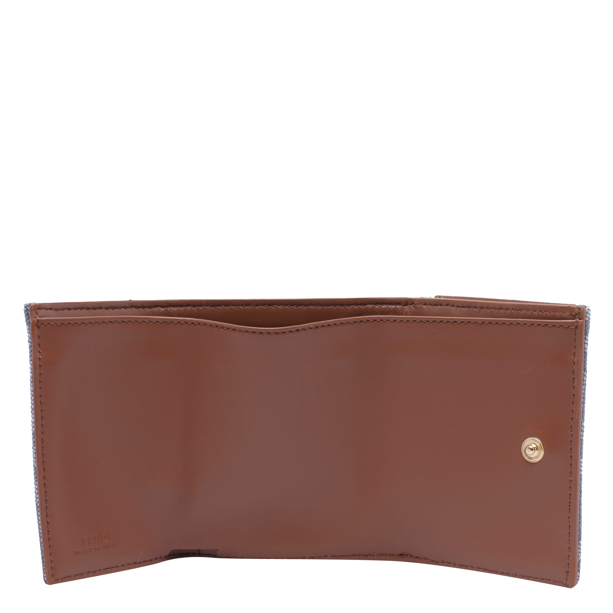 Fendi Ff Logo Denim Trifold Wallet | italist