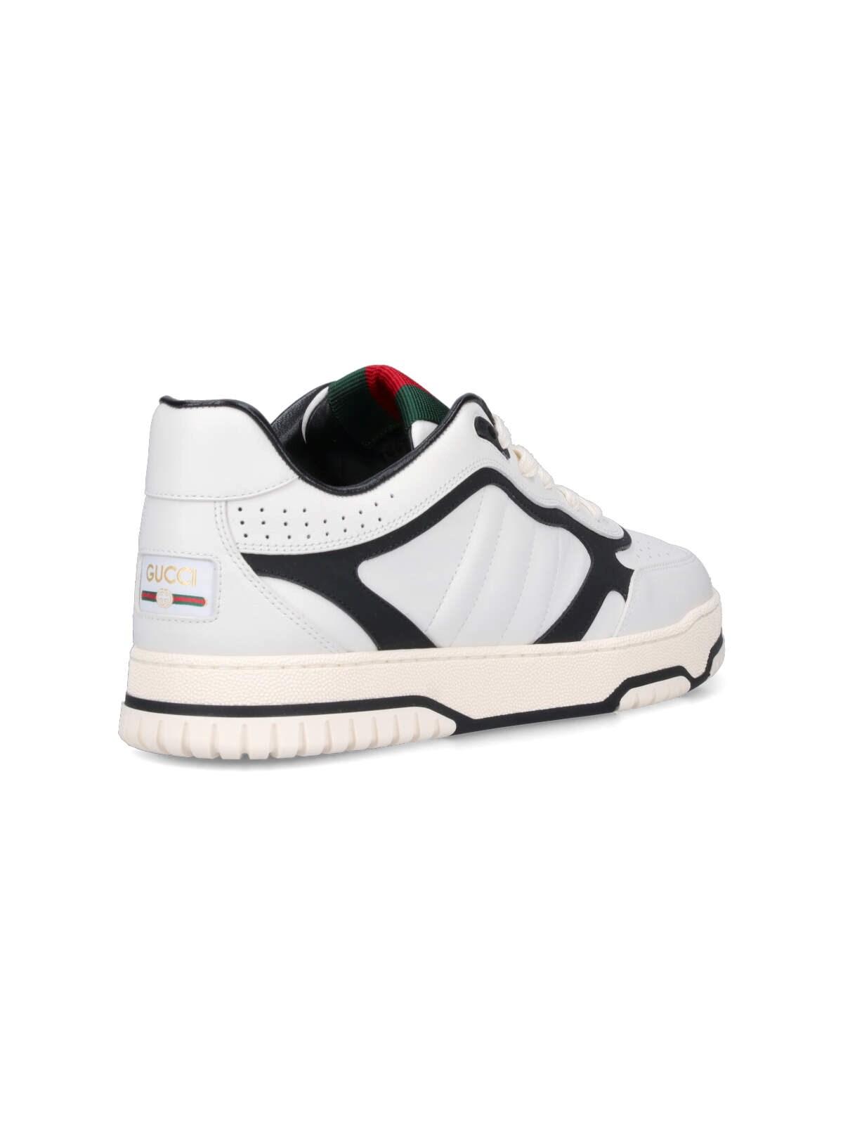 ＊GUCCI＊ Re-Web Sneakers GUCCI Re-Web leather and canvas-jacquard sneakers | NET-A-PORTER