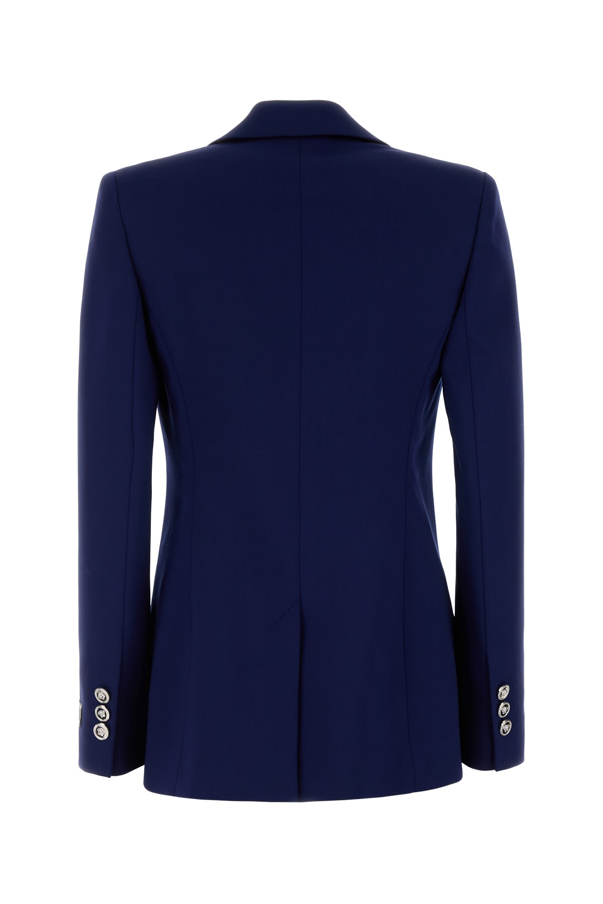 【関税&送料込】Versace Blue Stretch Wool Blazer Versace Blue Stretch Wool Blazer | italist