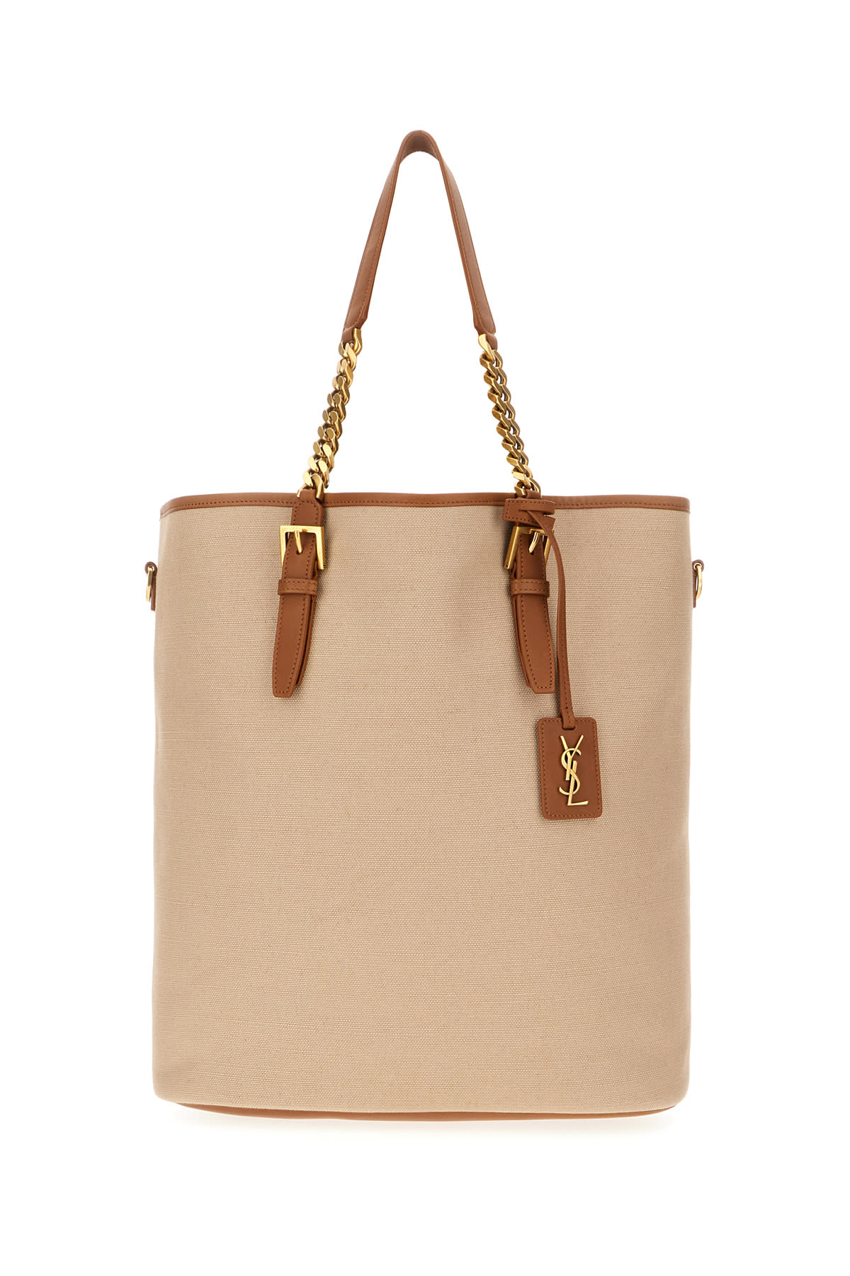 トートバッグ SAINT LAURENT CAPPUCCINO CANVAS PANIER SHOPPING BAG Saint Laurent Cappuccino Canvas Shopping Bag | italist