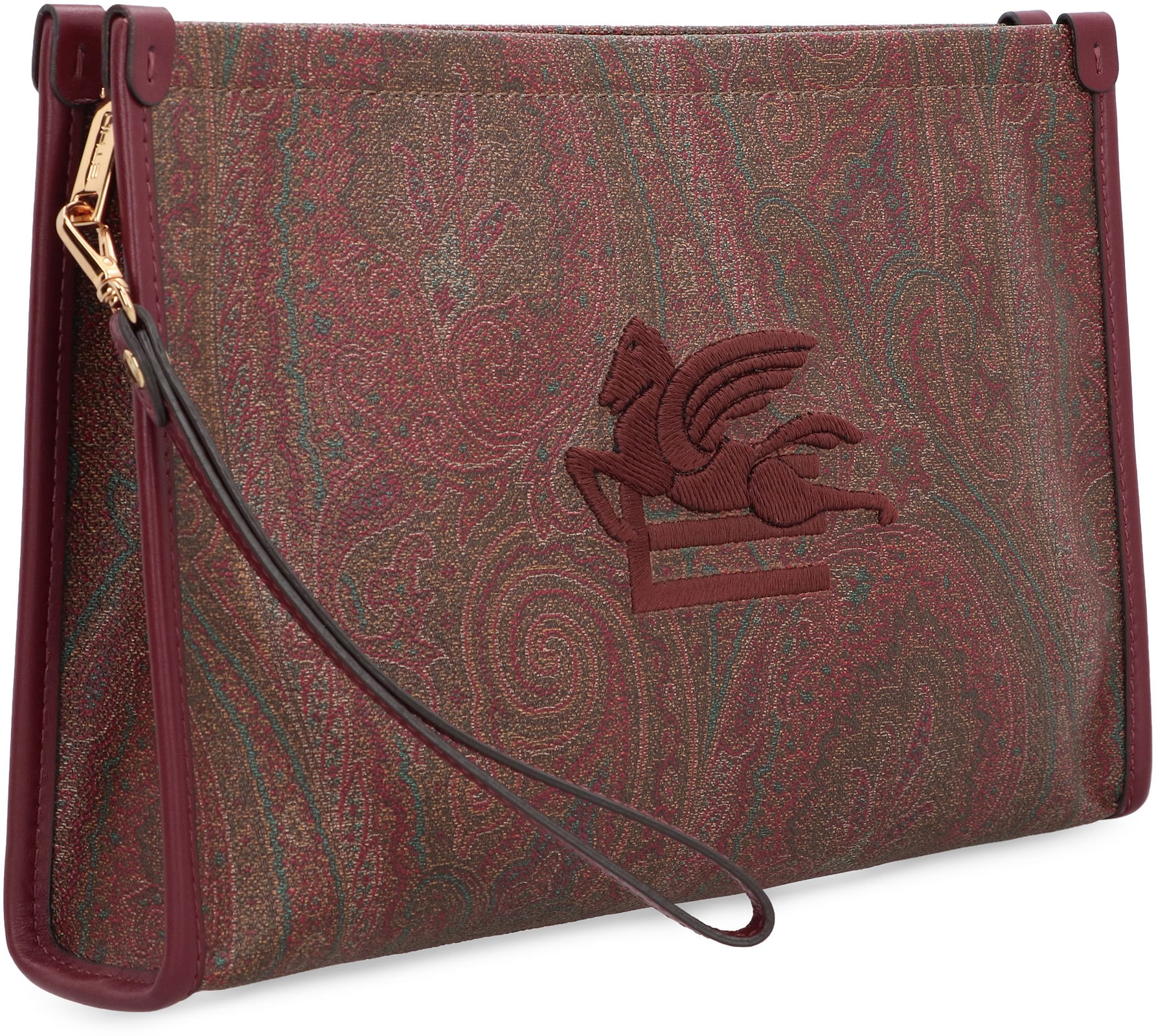 【関税&送料込】Etro Pouch Paisley Media ETRO paisley-print Embroidered Pouch | Red | FARFETCH