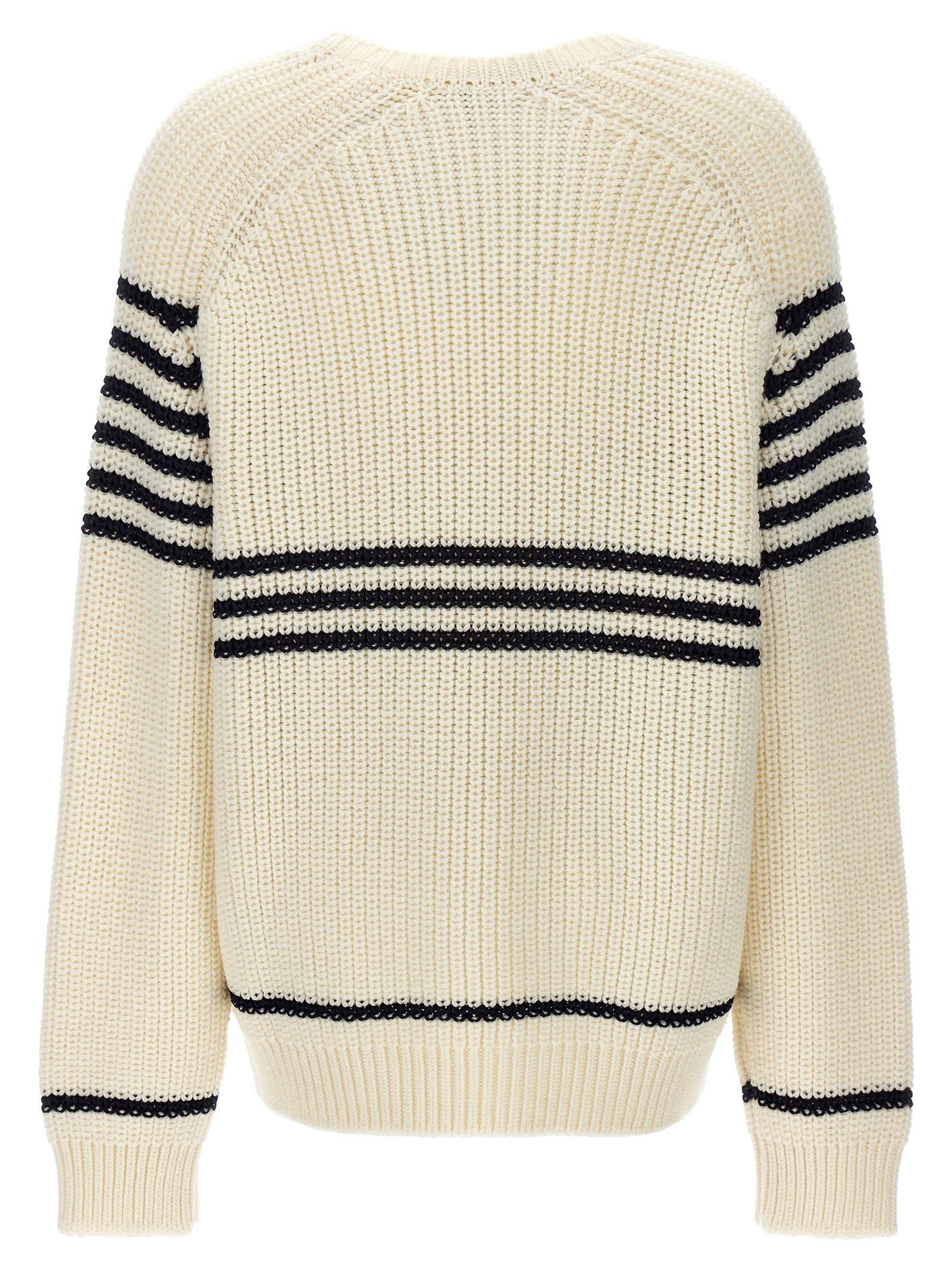 【送料&関税込】Loewe Wool Blend Striped Sweater Loewe Striped Wool-Blend Sweater with Anagram Detail
