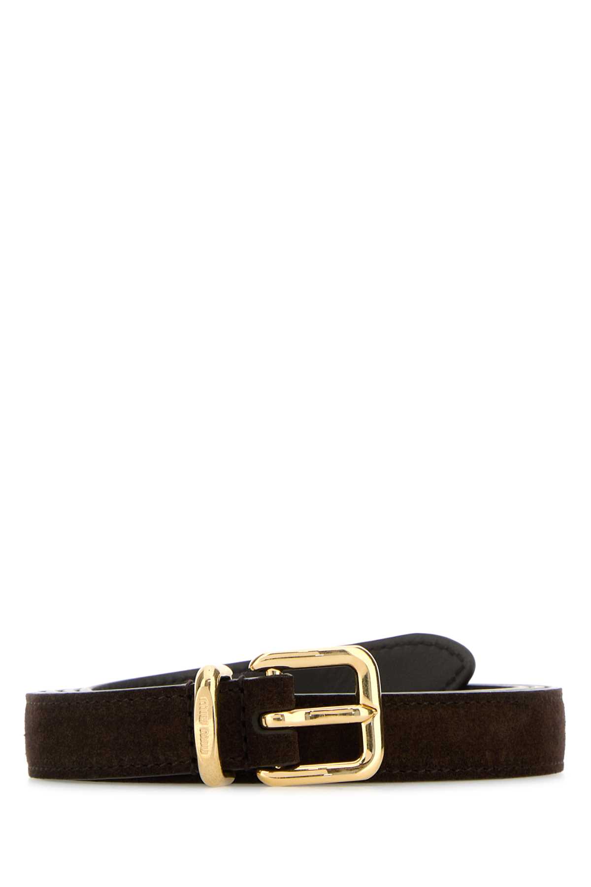 ベルト MIU MIU Dark Brown Suede Belt Miu Miu Dark Brown Suede Belt | italist