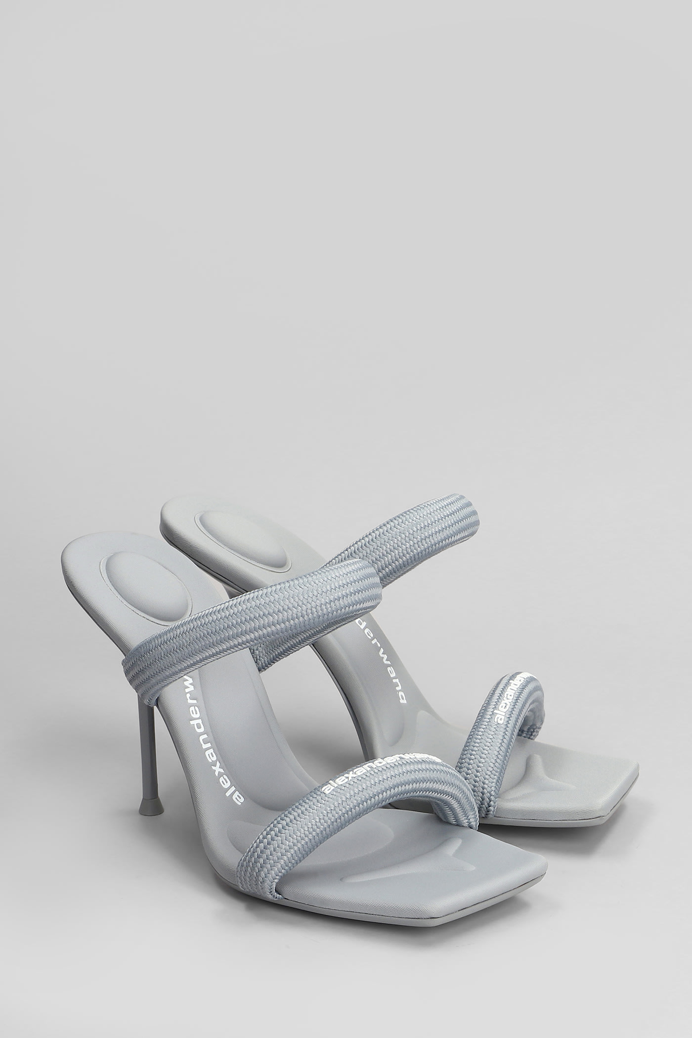 【送料&関税込】Alexander Wang Julie Slipper-mule In Grey Ny Alexander Wang Julie Slipper-mule In Grey Nylon | italist