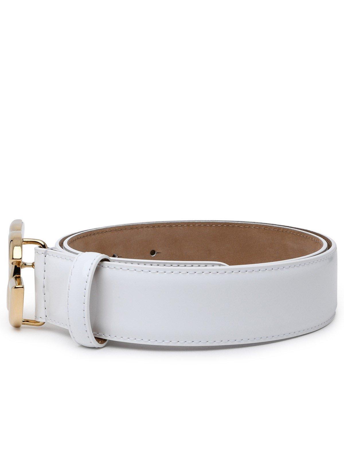 Global trade starts here 100% Authentic White Leather Belt Bianco Dolce ...