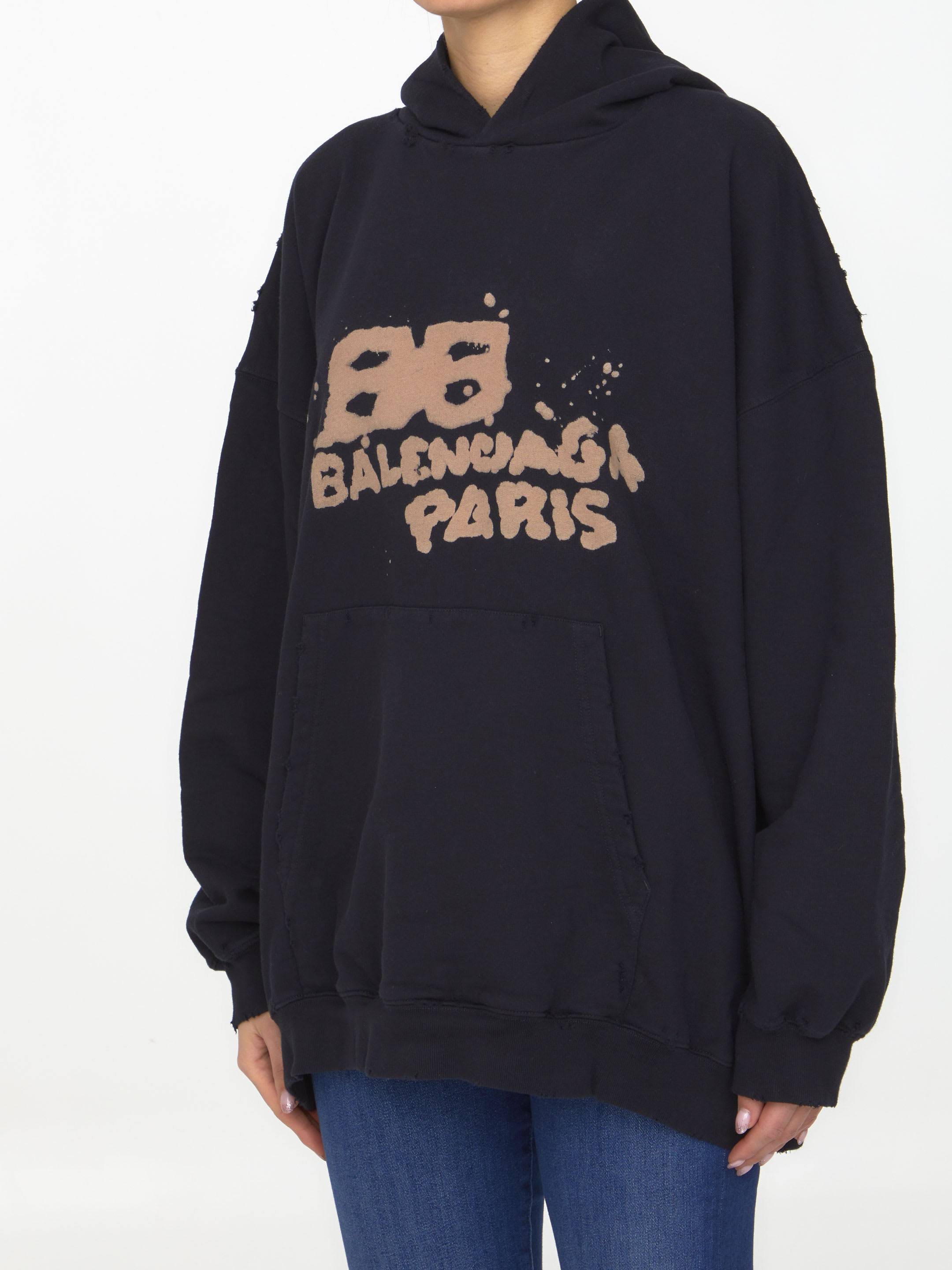 Balenciaga Hand Drawn Bb Icon Large Fit Hoodie | italist, ALWAYS