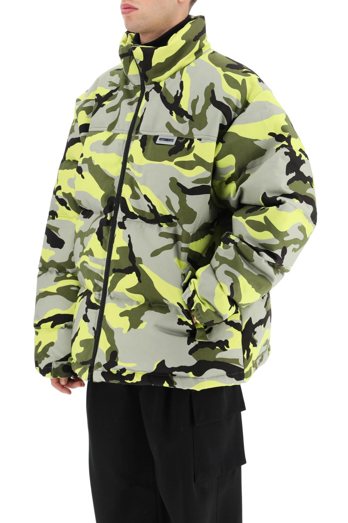 Neon Camo Oversized Down Jacket