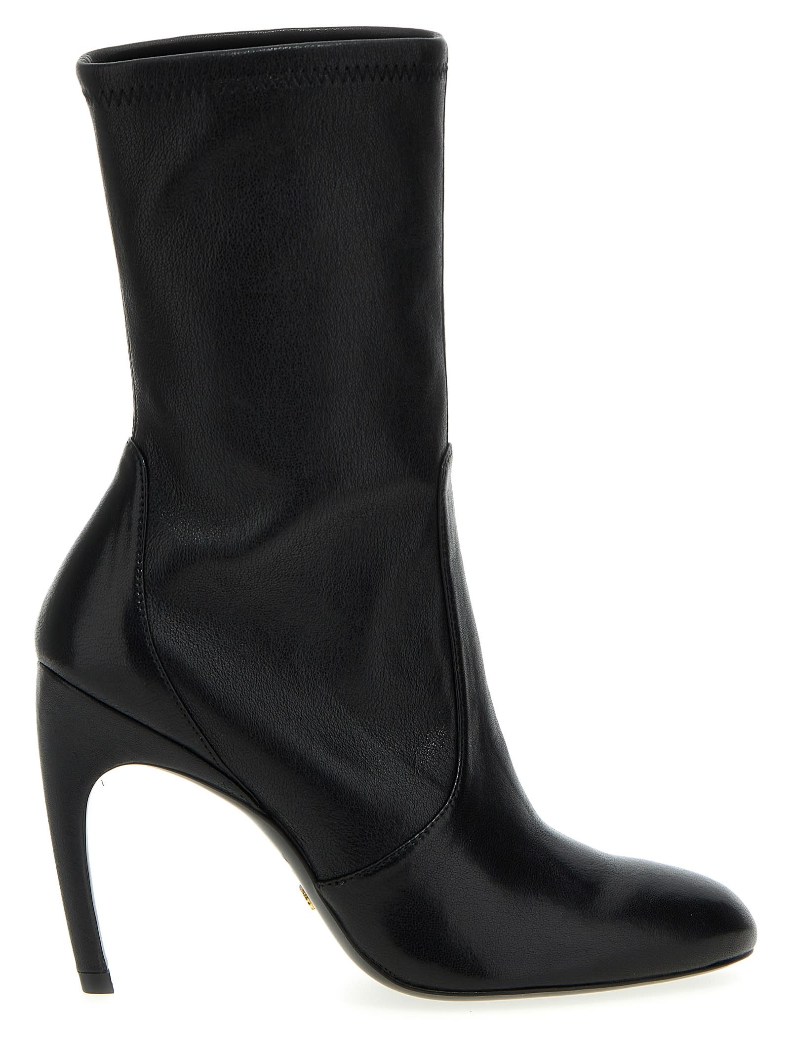 ショートブーツ・ブーティ STUART WEITZMAN Lux curl ankle boots Black Stuart Weitzman Lux Curl Ankle Boots | italist
