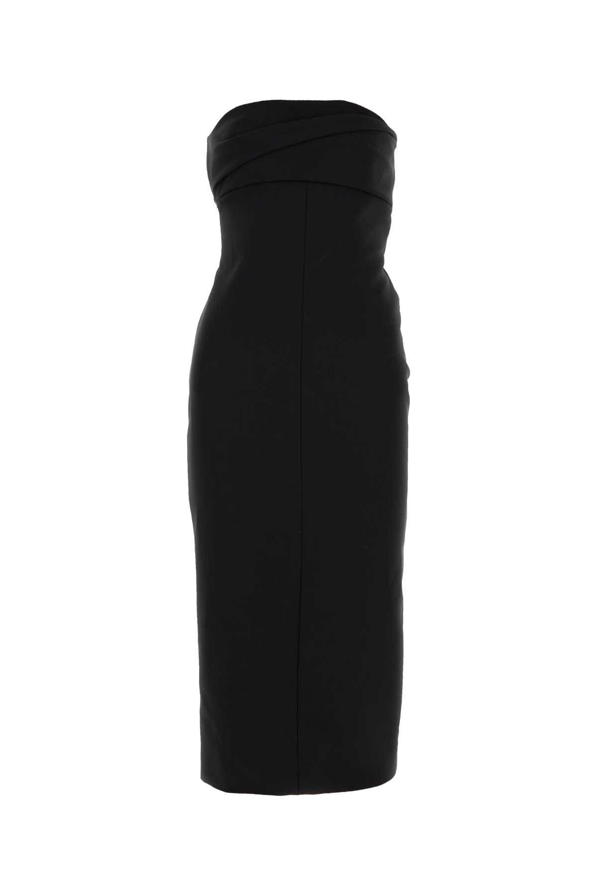 black polyester blend dress