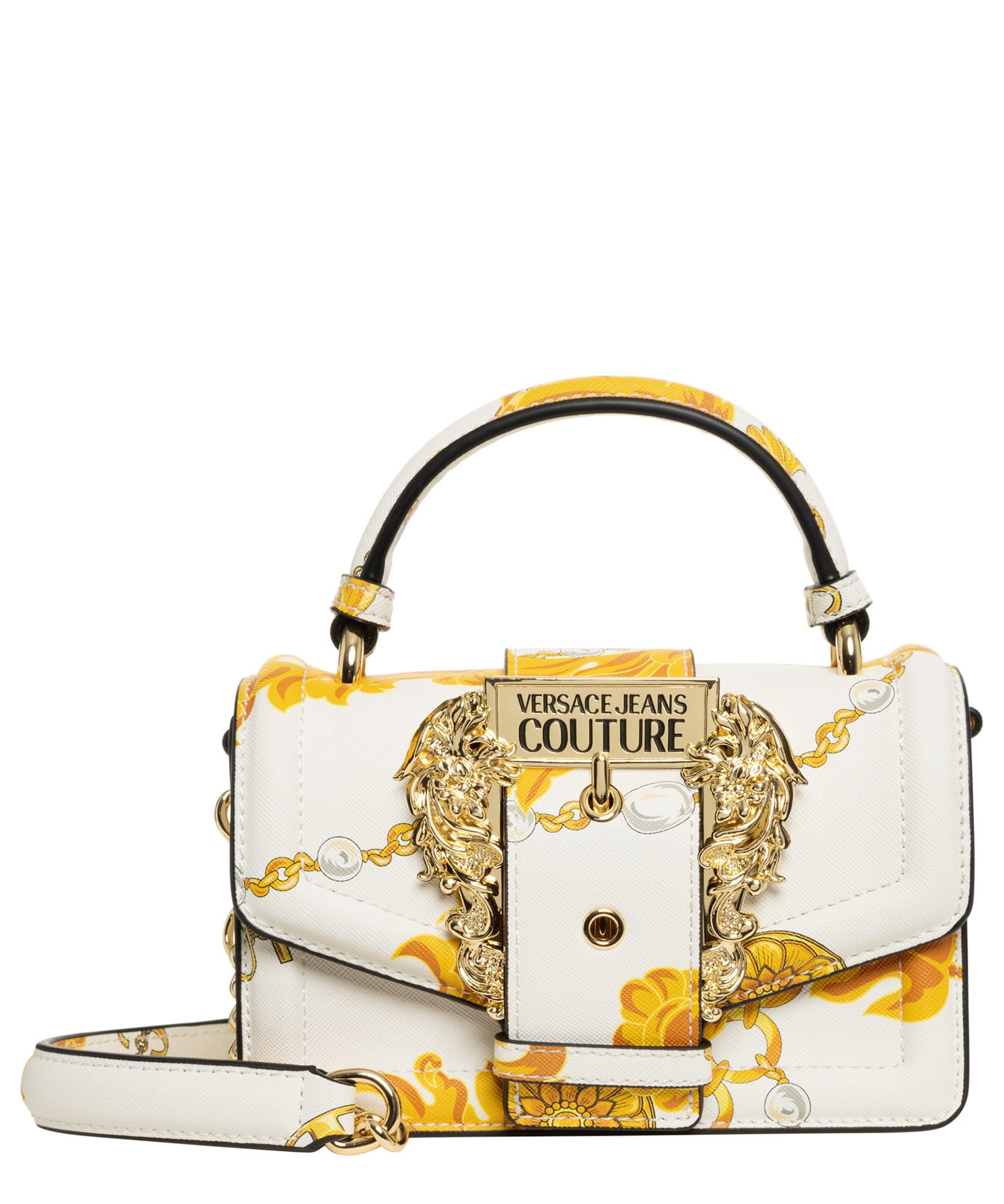 Versace Jeans Couture White & Gold Chain Couture Bag