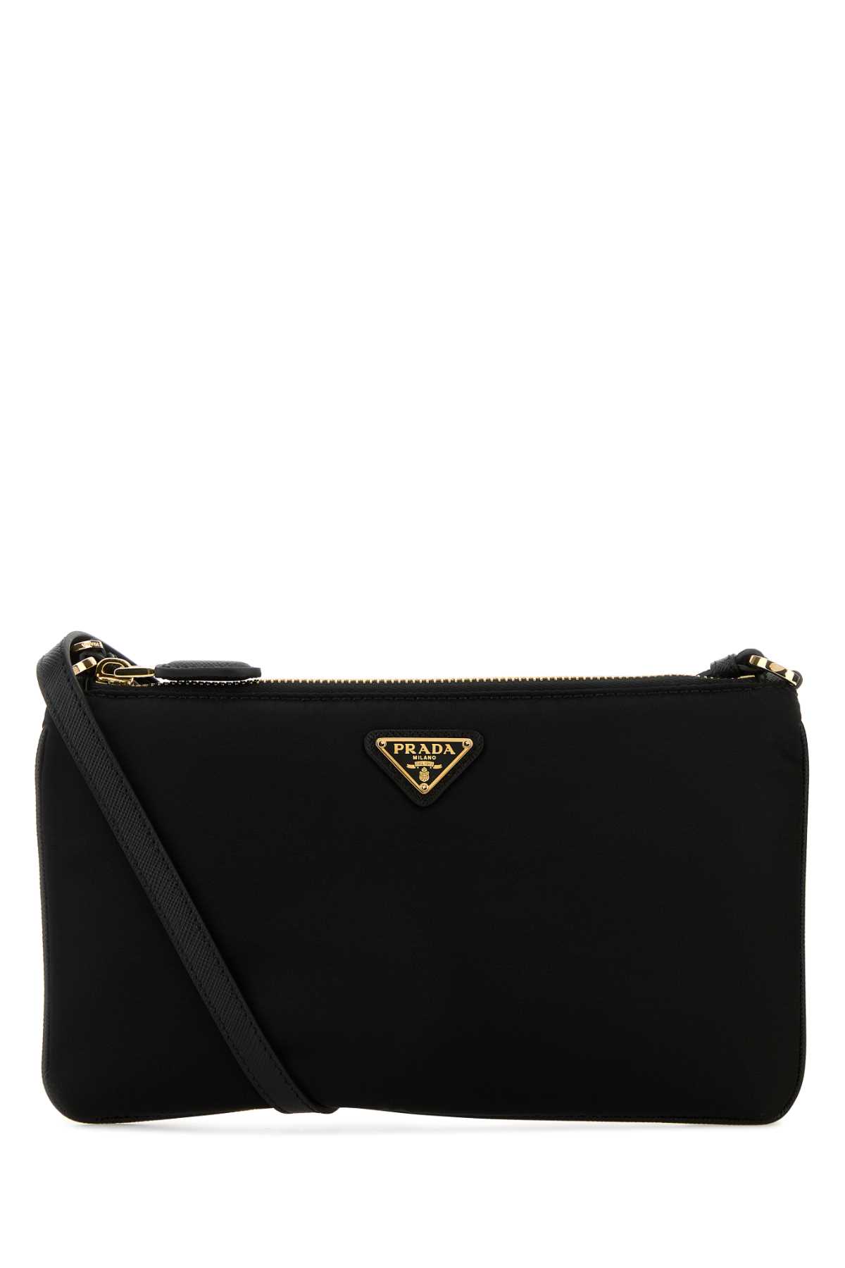 PRADA オルゴール 黒 Prada Black Re-nylon Pouch | italist