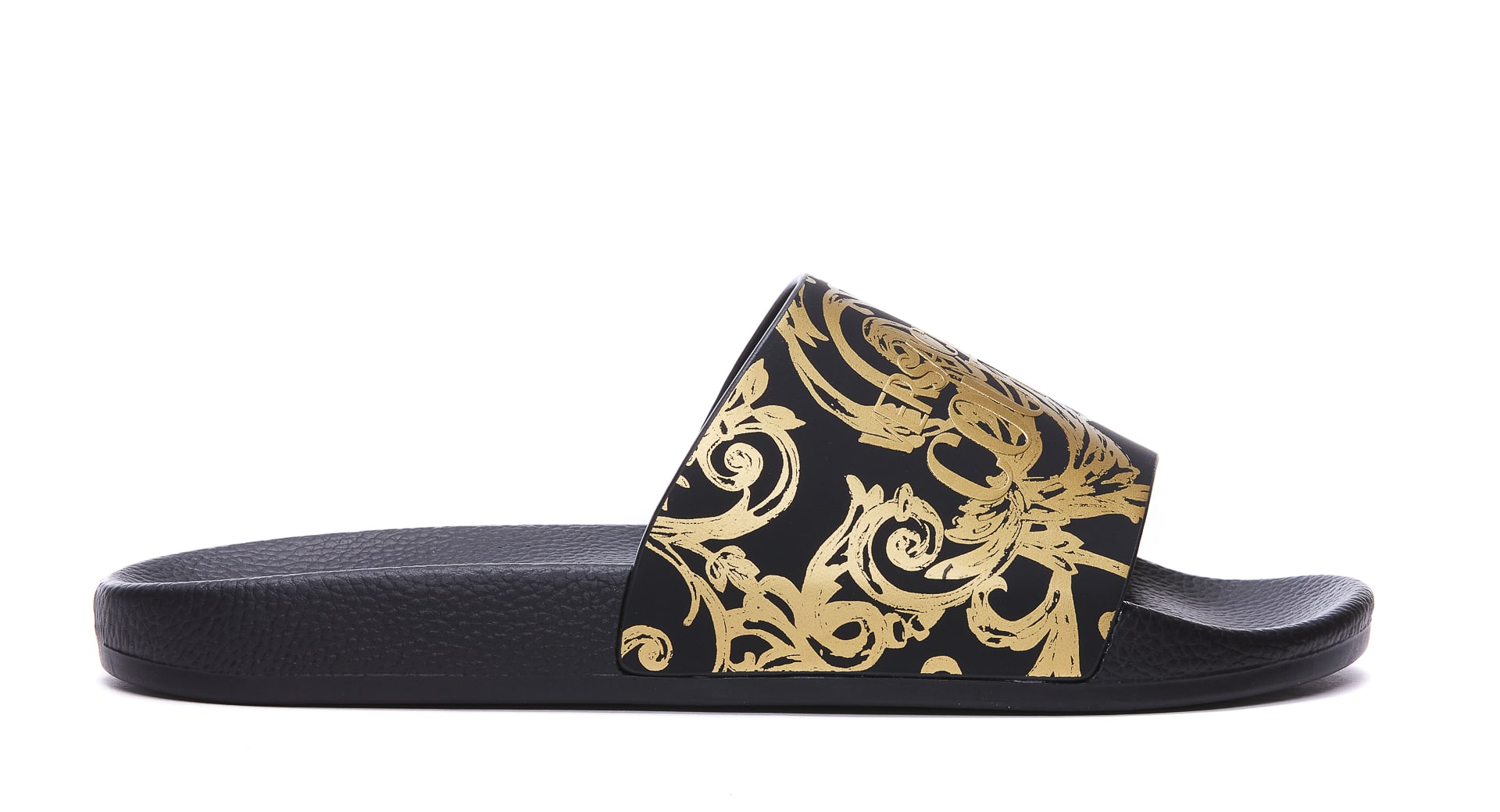 【VERSACE】ロゴ モノグラム プラットフォーム スライド 90_1020879-