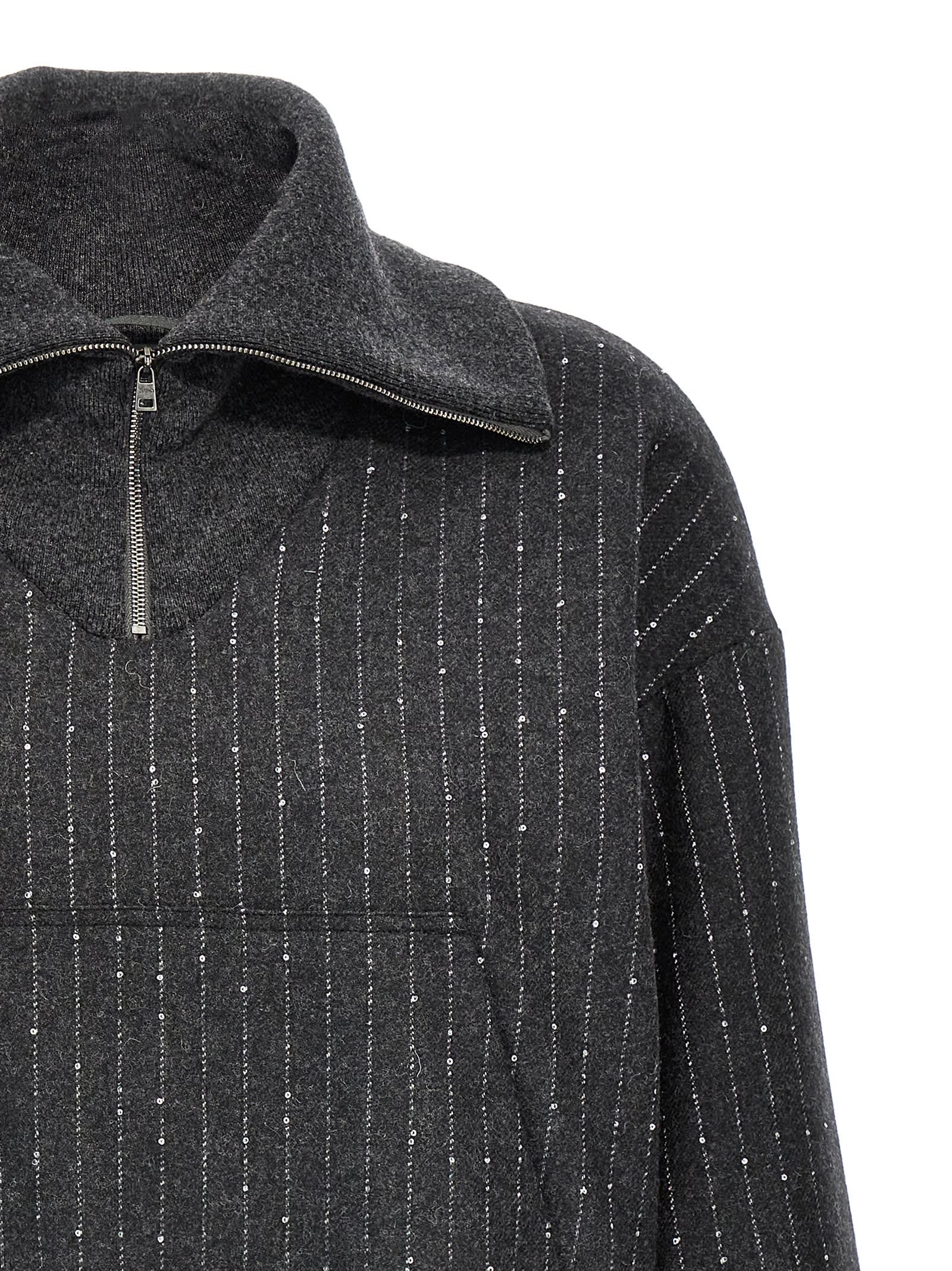 その他 HERNO FW24 Sequin half-zip sweatshirt (GI000264D33419 9480) Herno Sequin Half-zip Sweatshirt | italist