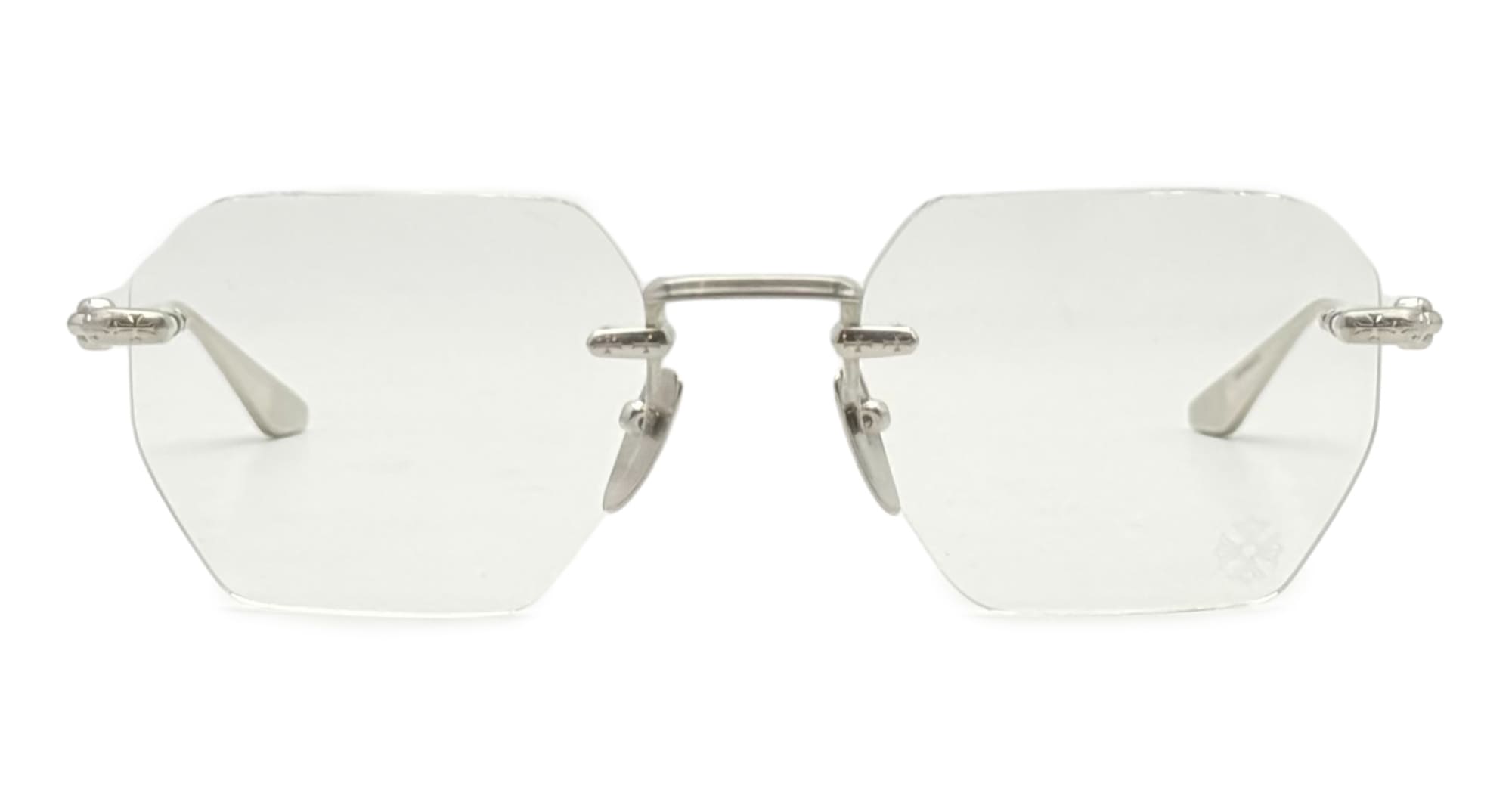 Chrome Hearts Hole Shot - Brushed Silver Rx Glasses | italist