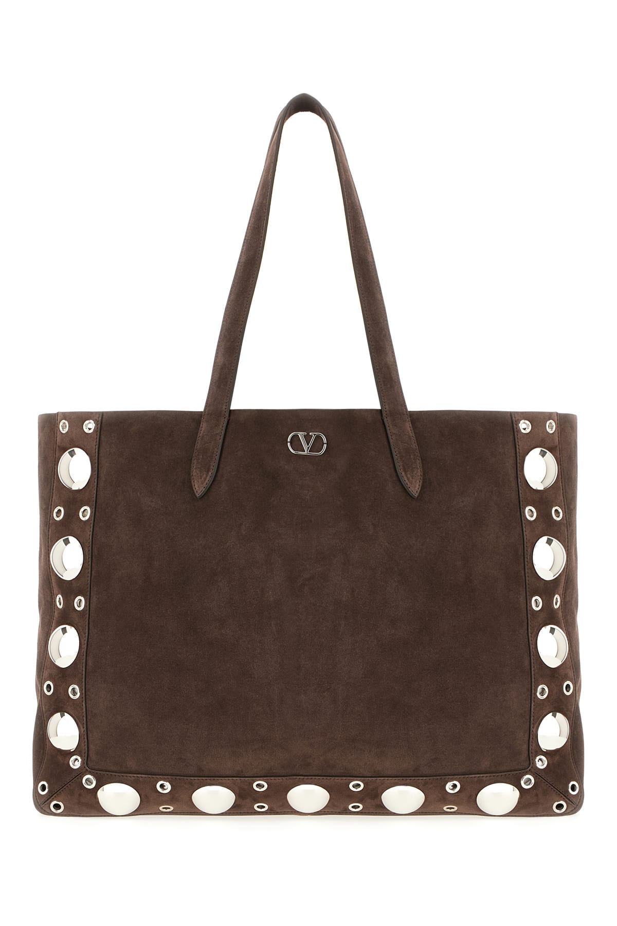 Valentino Garavani Brown Suede Shopping Bag | italist