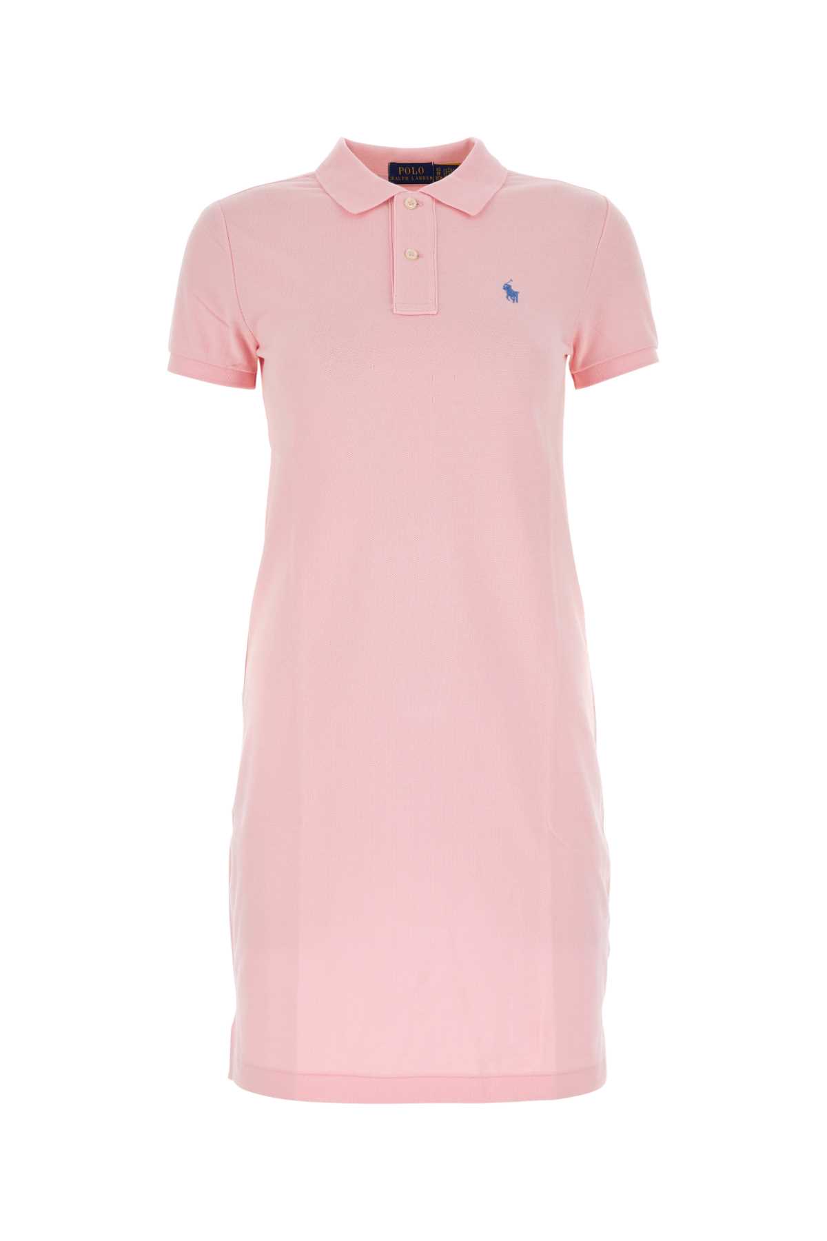 pink piquet polo dress