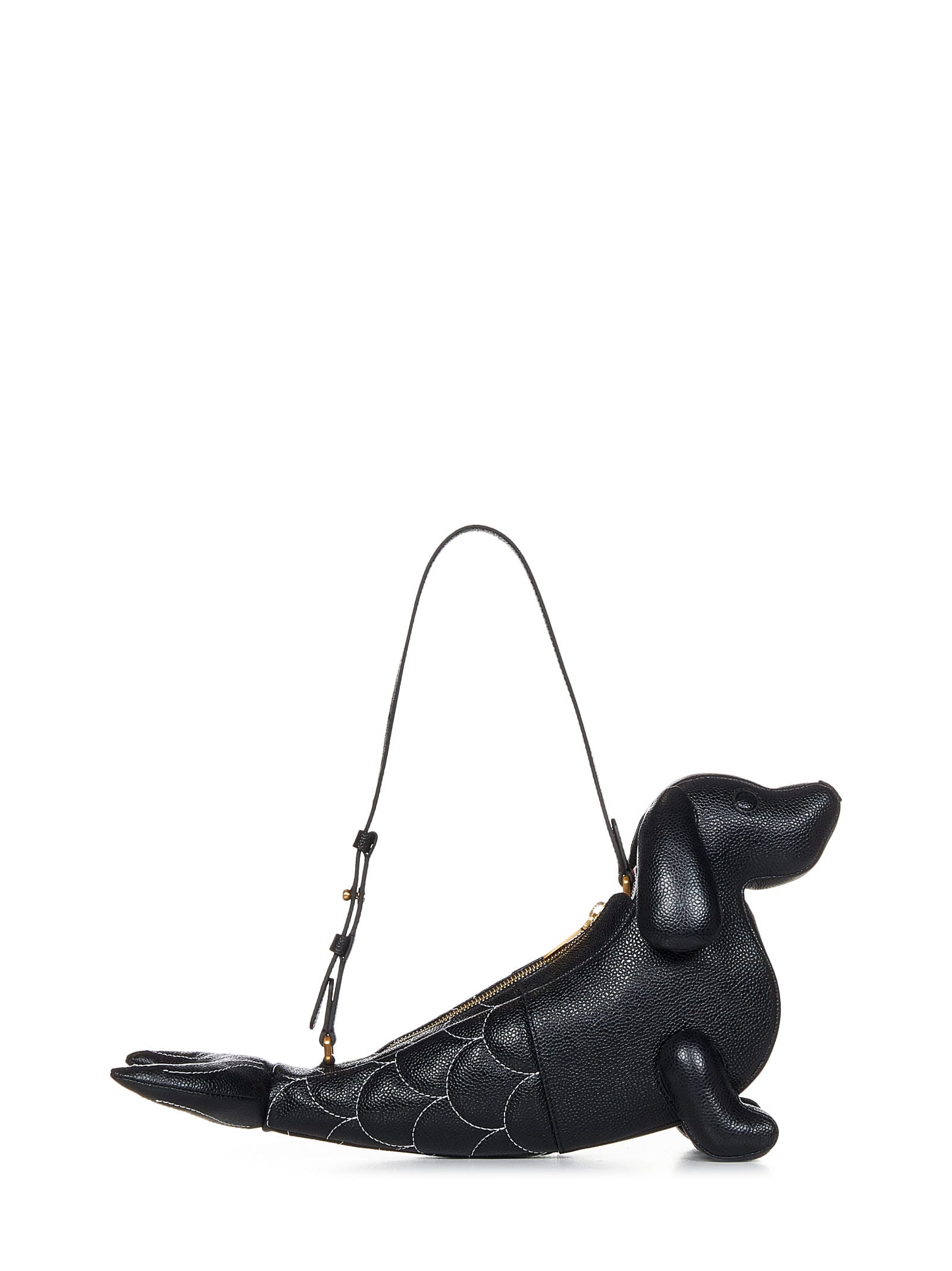 Thom Browne Hector Dog Shaped Shoulder Bag in Black