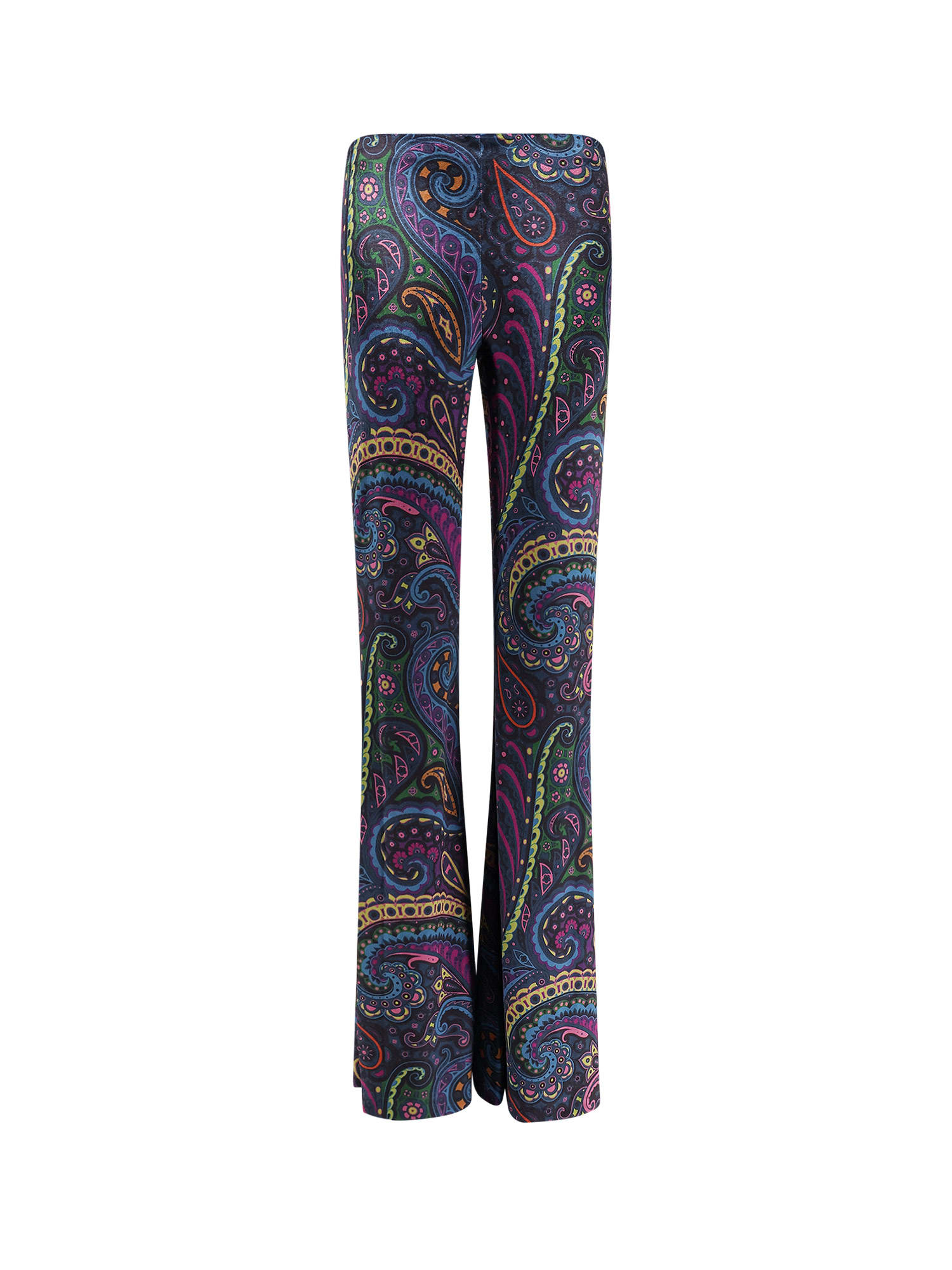 パンツ ETRO Chenille trousers with multicolor print Etro Chenille Trousers With Multicolor Print | italist