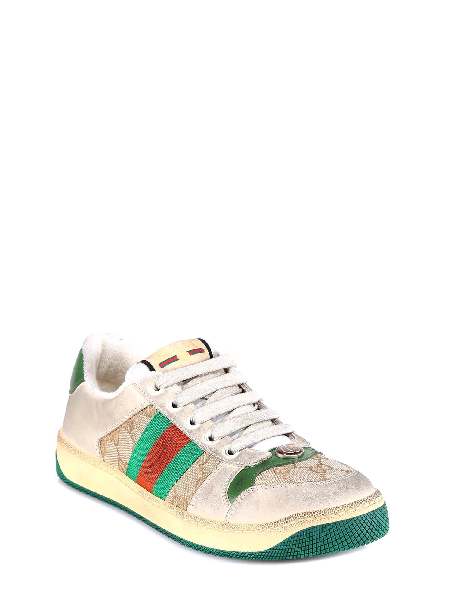 スニーカー GUCCI SNEAKER (762060AACN5 1050) Gucci GUCCI SNEAKERS GG LEATHER MONOGRAM LOGO 762060 AACN5