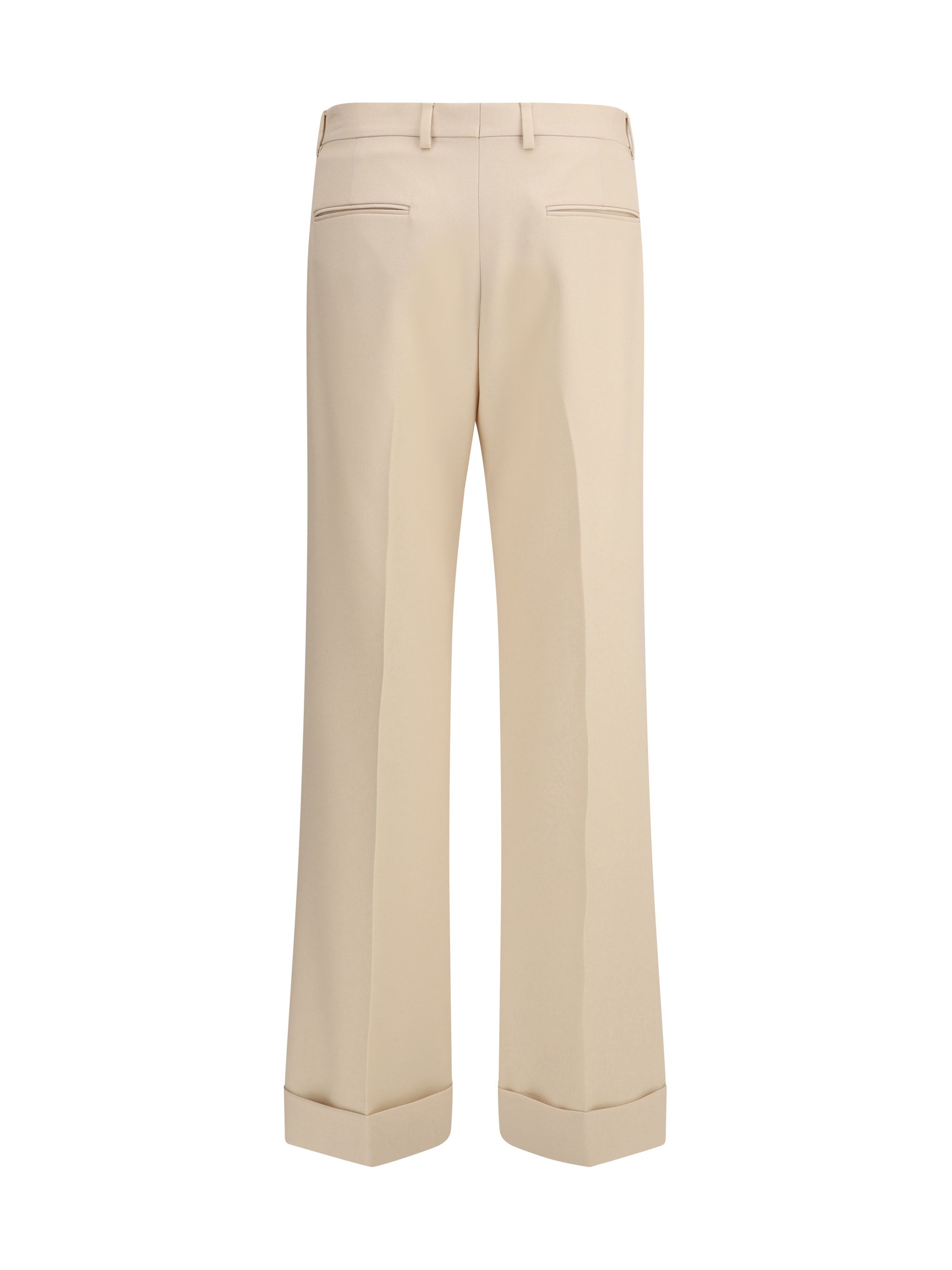 【関税&送料込】Valentino Garavani Ivory Crepe Pant Crepe Couture Pants for Woman in Ivory/red | Valentino US