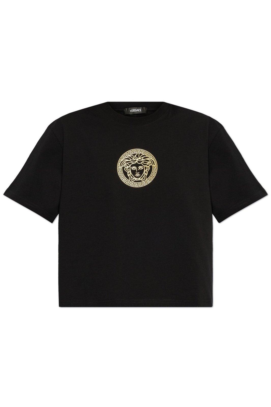 【関税&送料込】Versace Cropped Medusa T-Shirt Versace Medusa Cropped T-shirt | Pink | FARFETCH