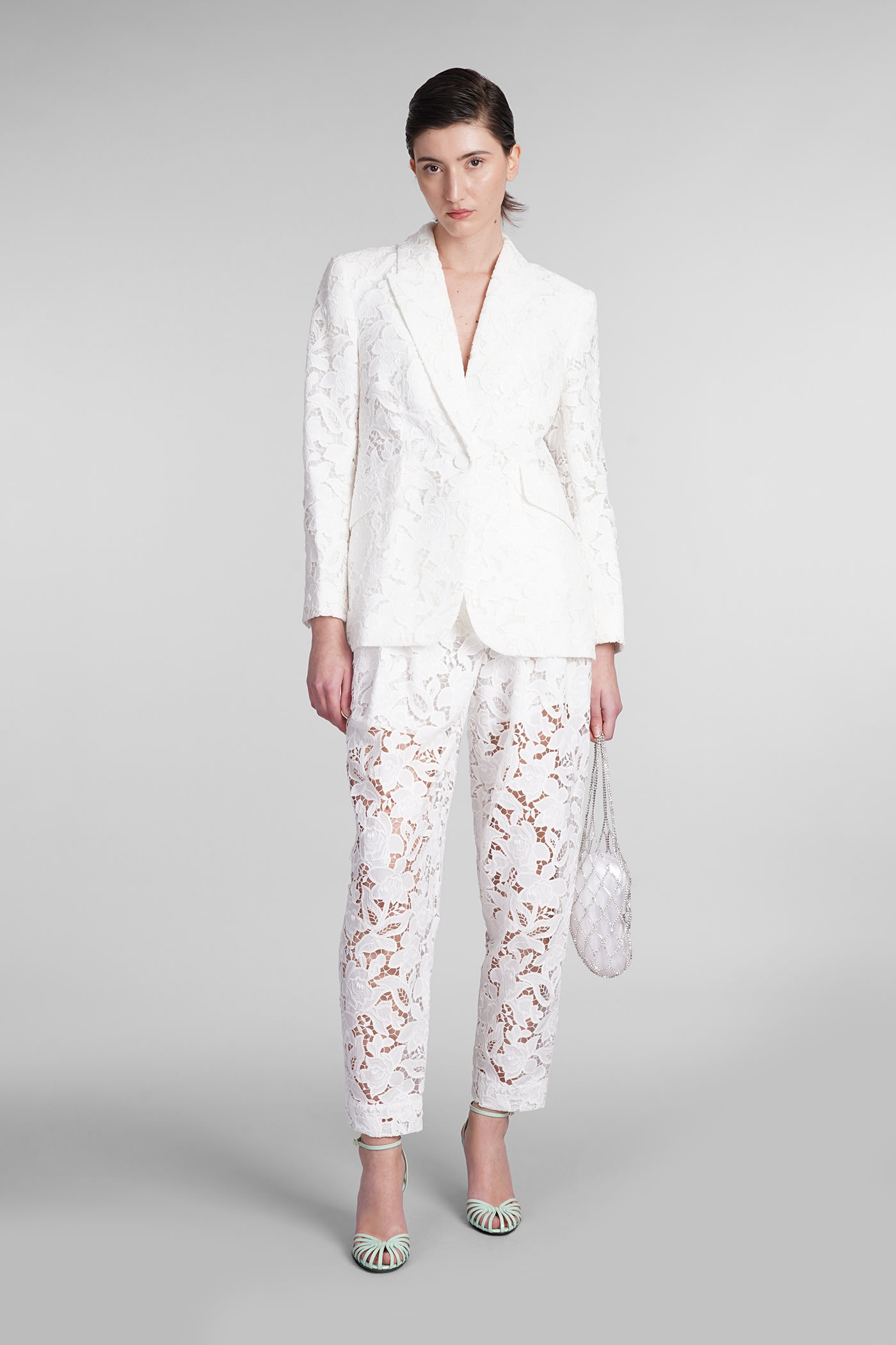 【送料&関税込】Zimmermann Blazer In White Polyester Zimmermann Blazer In White Polyester | italist