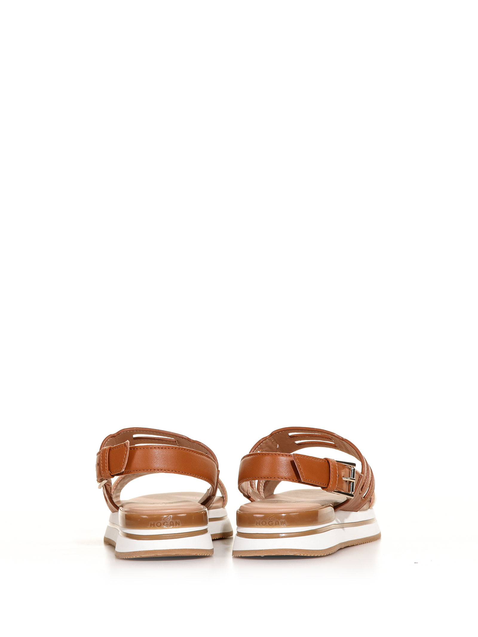 Hogan H222 Sandal In Two-tone Nappa Leather サンダル 通販