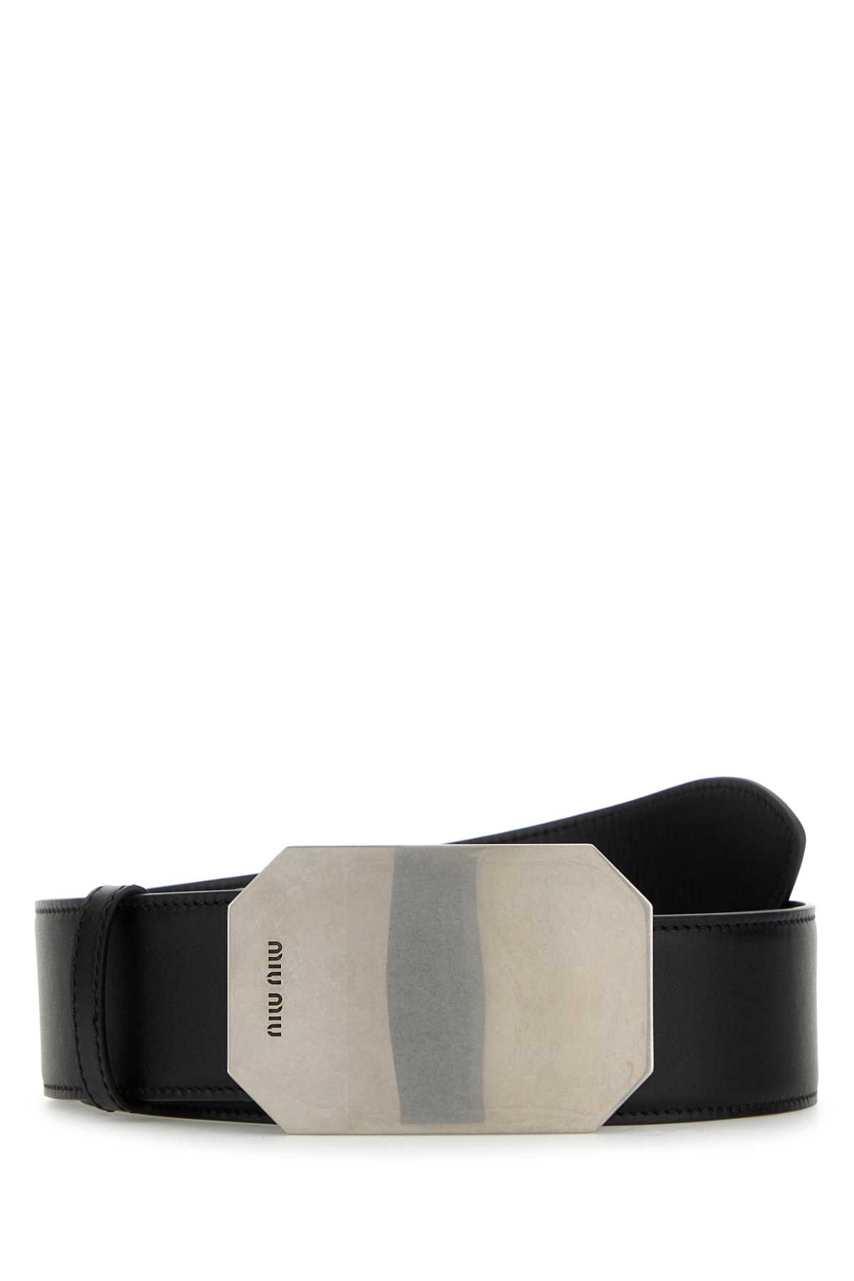 小物 miumiu ... archive leather belt Miu Miu Black Leather Belt | italist