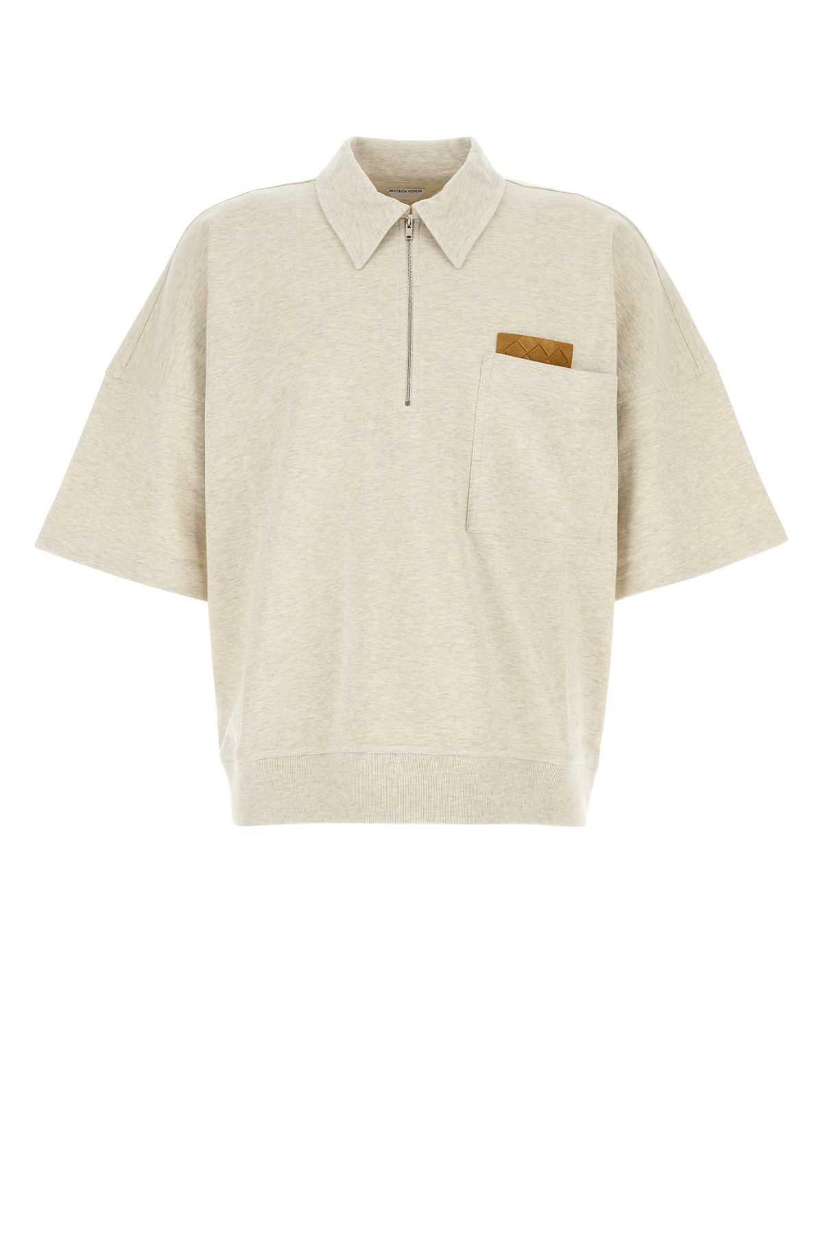 Tシャツ・カットソー BOTTEGA VENETA Melange Sand Cotton Polo Shirt Bottega Veneta Melange Sand Cotton Polo Shirt | italist