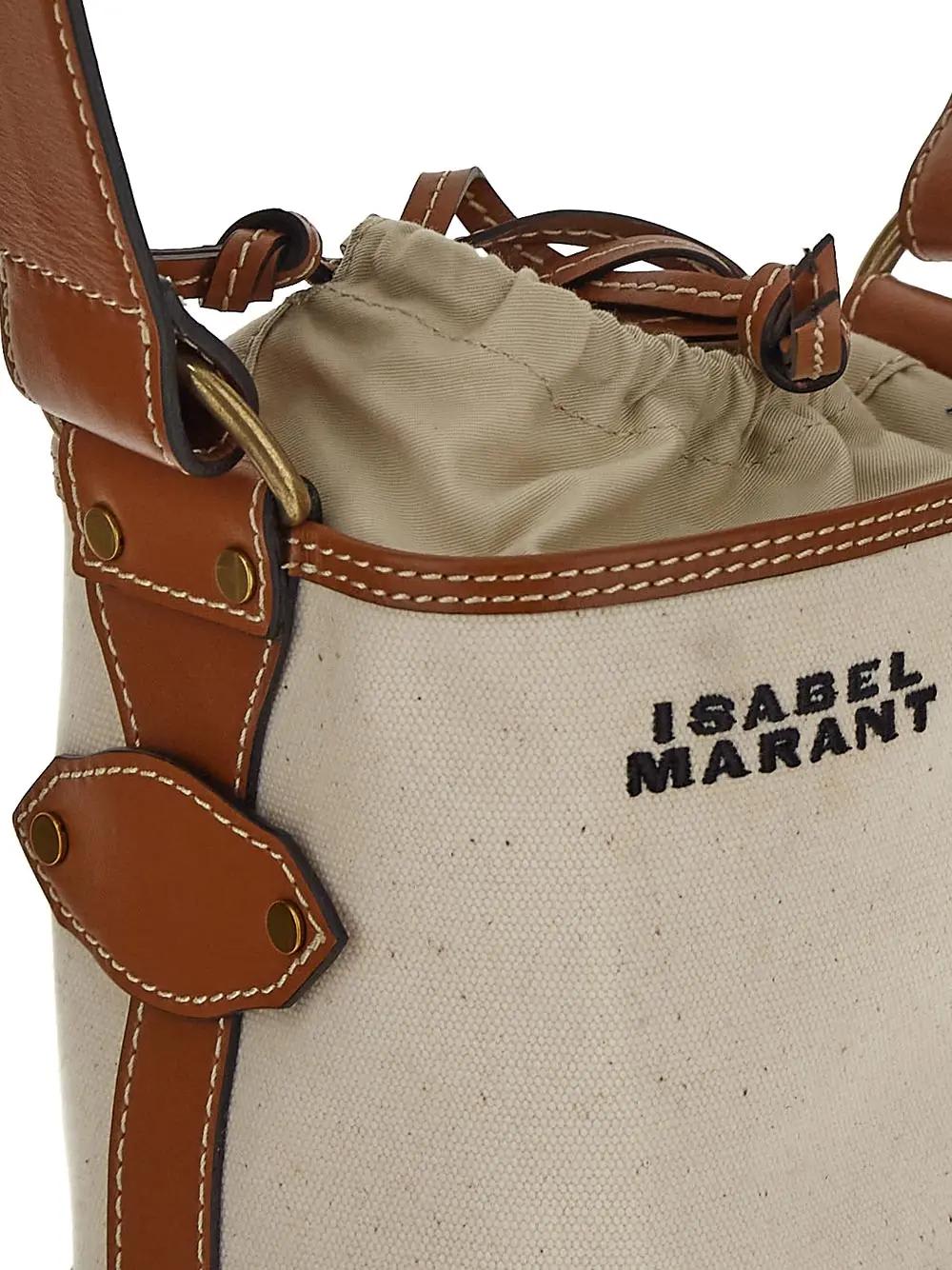 Isabel Marant Samara logo-embroidered Shoulder Bag - Brown