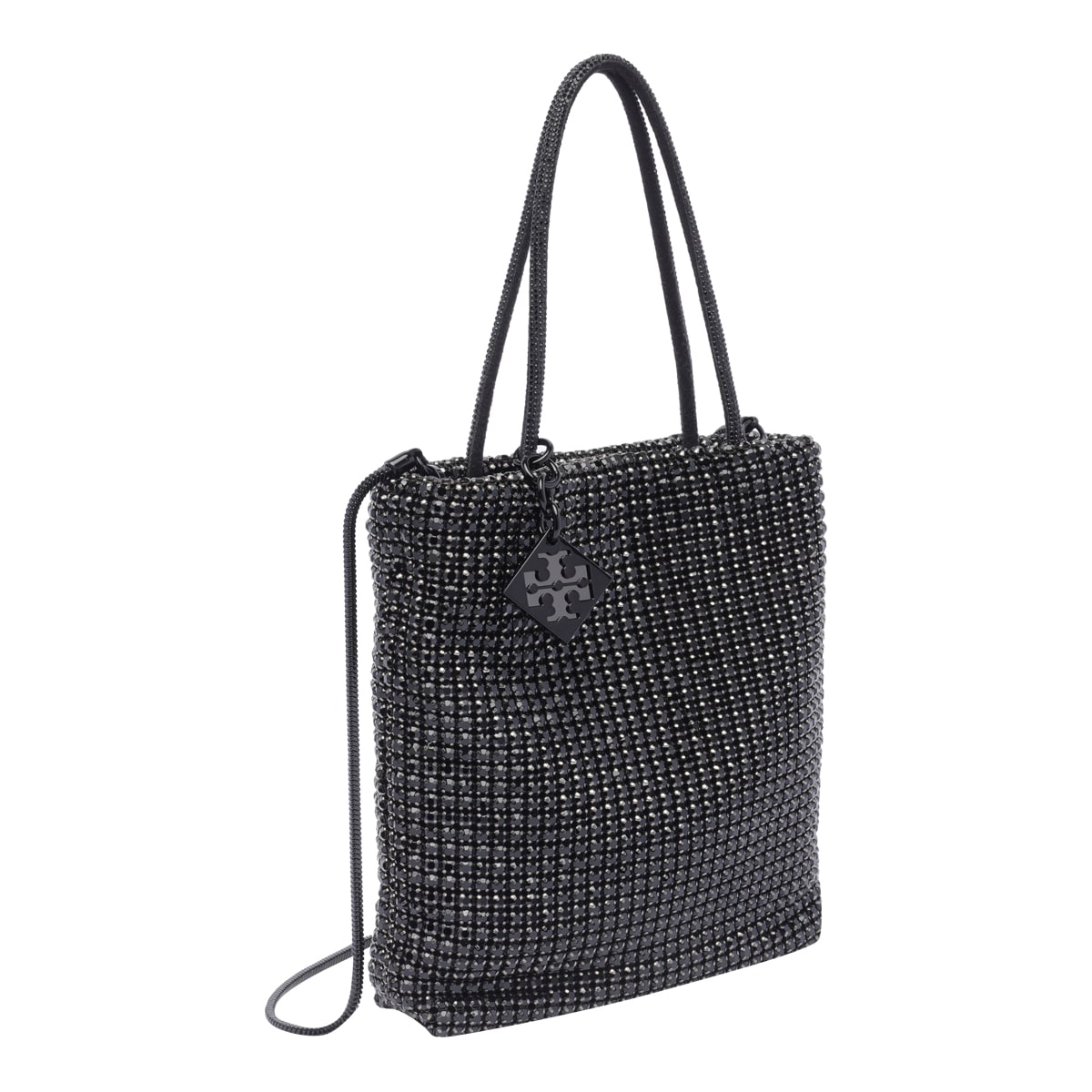 【送料&関税込】Tory Burch Mini Night Owl Crystal Tote Bag Night Owl Crystal-Embellished Mini Tote: Women's Designer