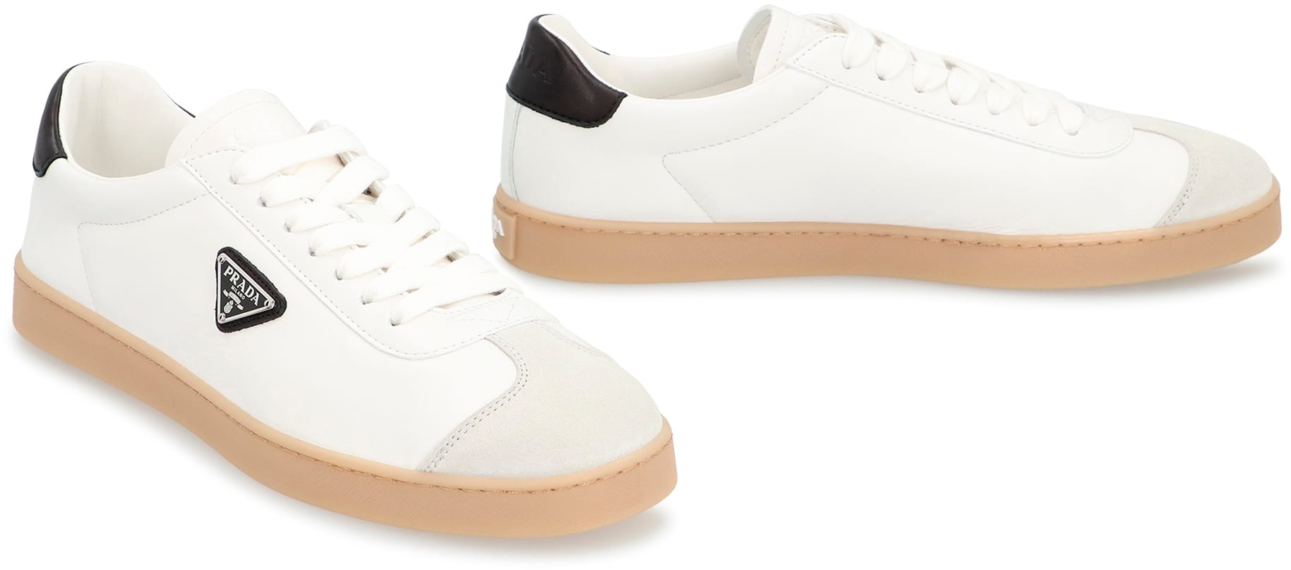 Prada Lane Leather Low-top Sneakers | italist